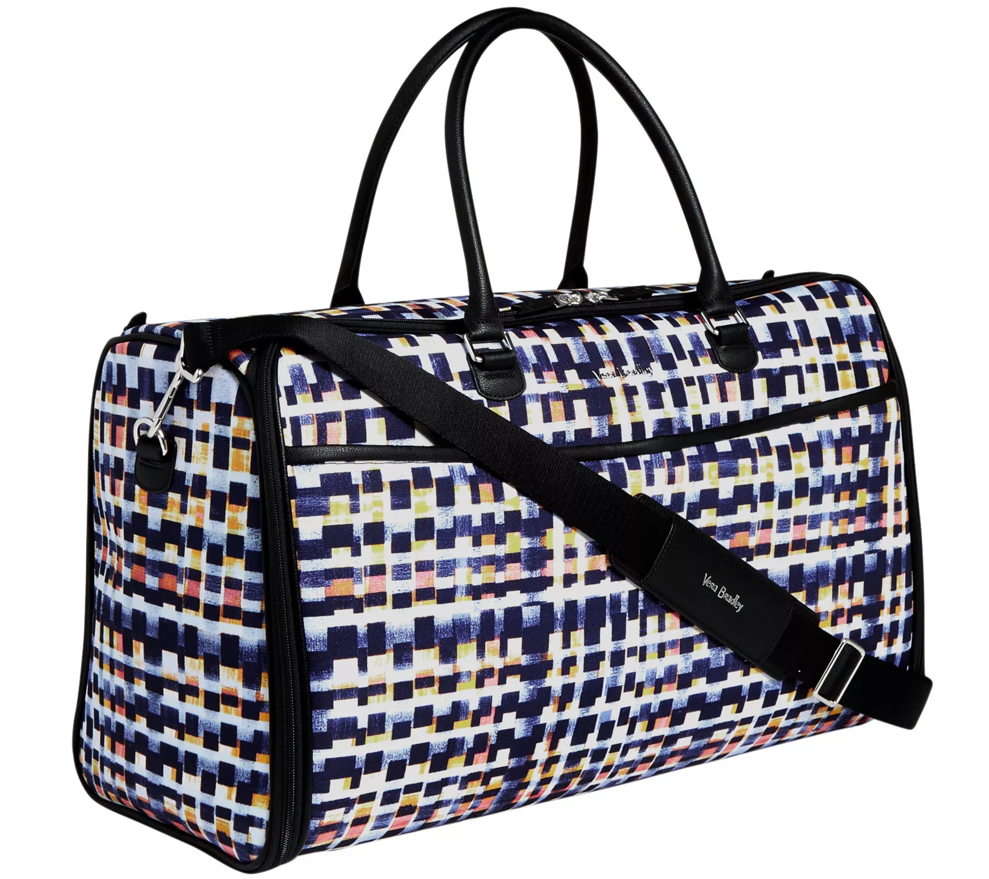 Vera Bradley Deco Daisy Red Hanging Zip Up Garment Bag Luggage Travel