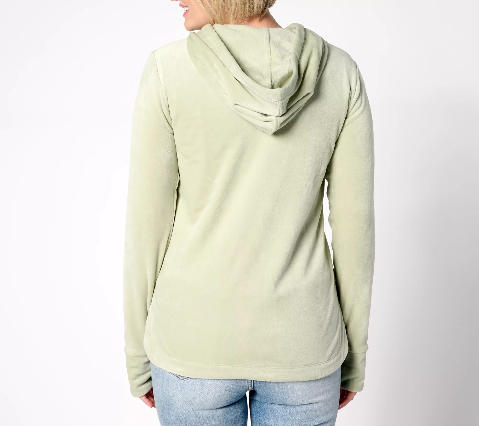 Cuddl Duds Double Plush Velour Full Zip Hoodie