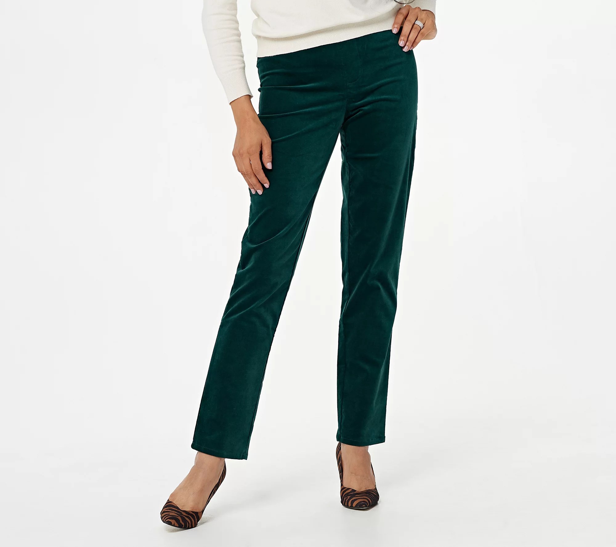 Isaac Mizrahi Live! Tall Slim Leg Velvet Pants