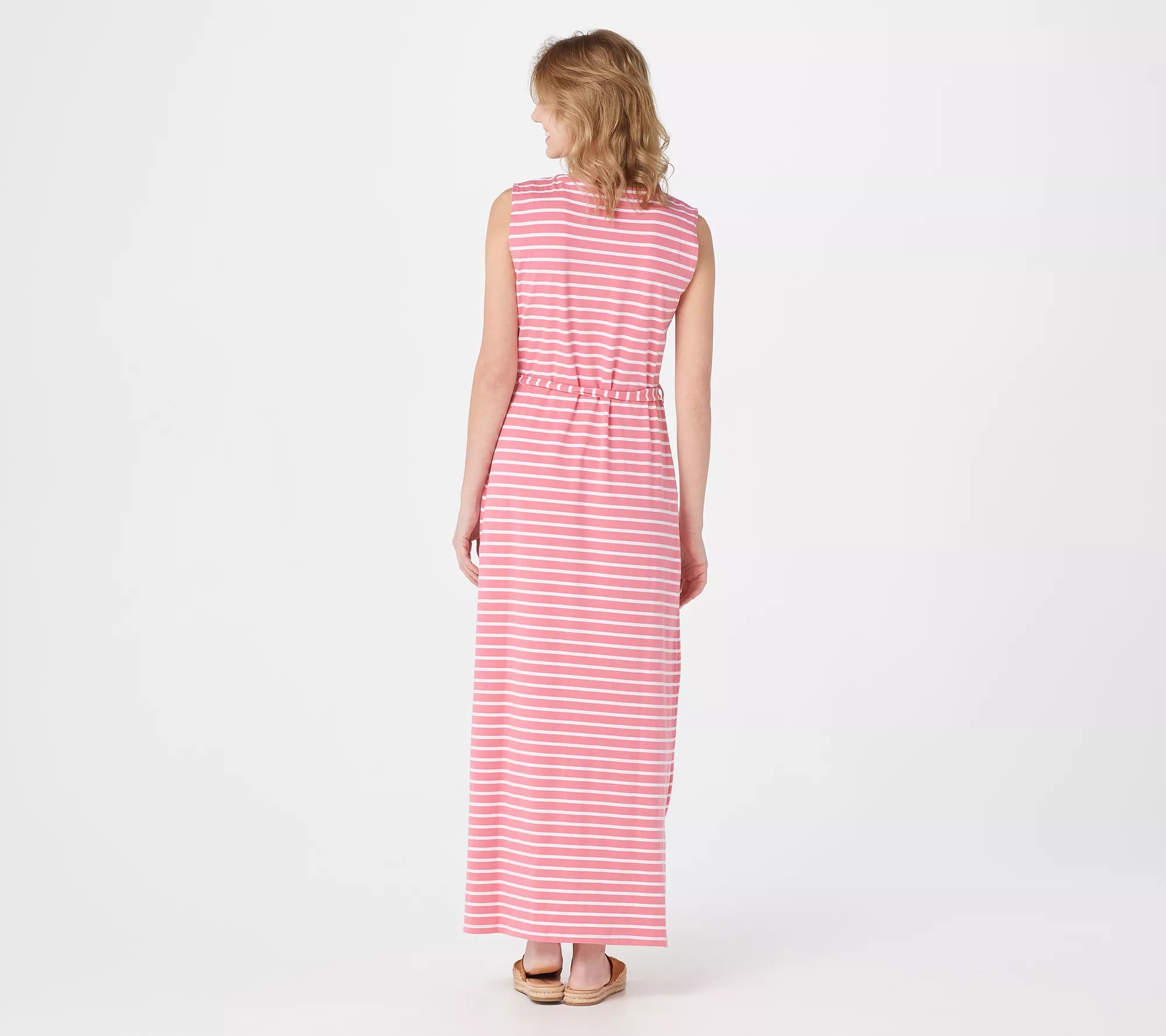 "As Is" Denim & Co. Petite Perfect Jersey Henley Maxi Dress