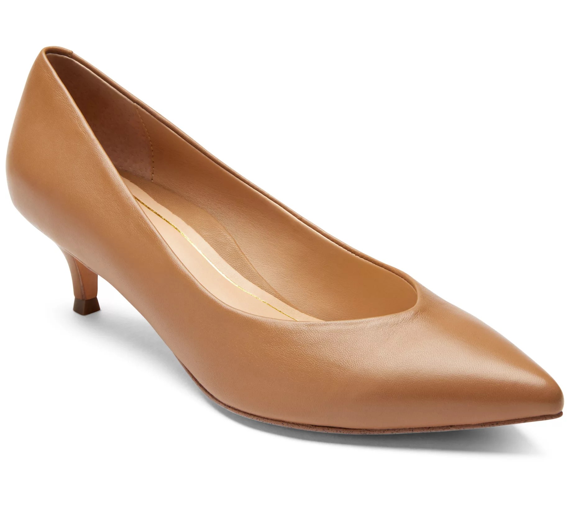 Vionic Leather Kitten Heel Pumps Josie