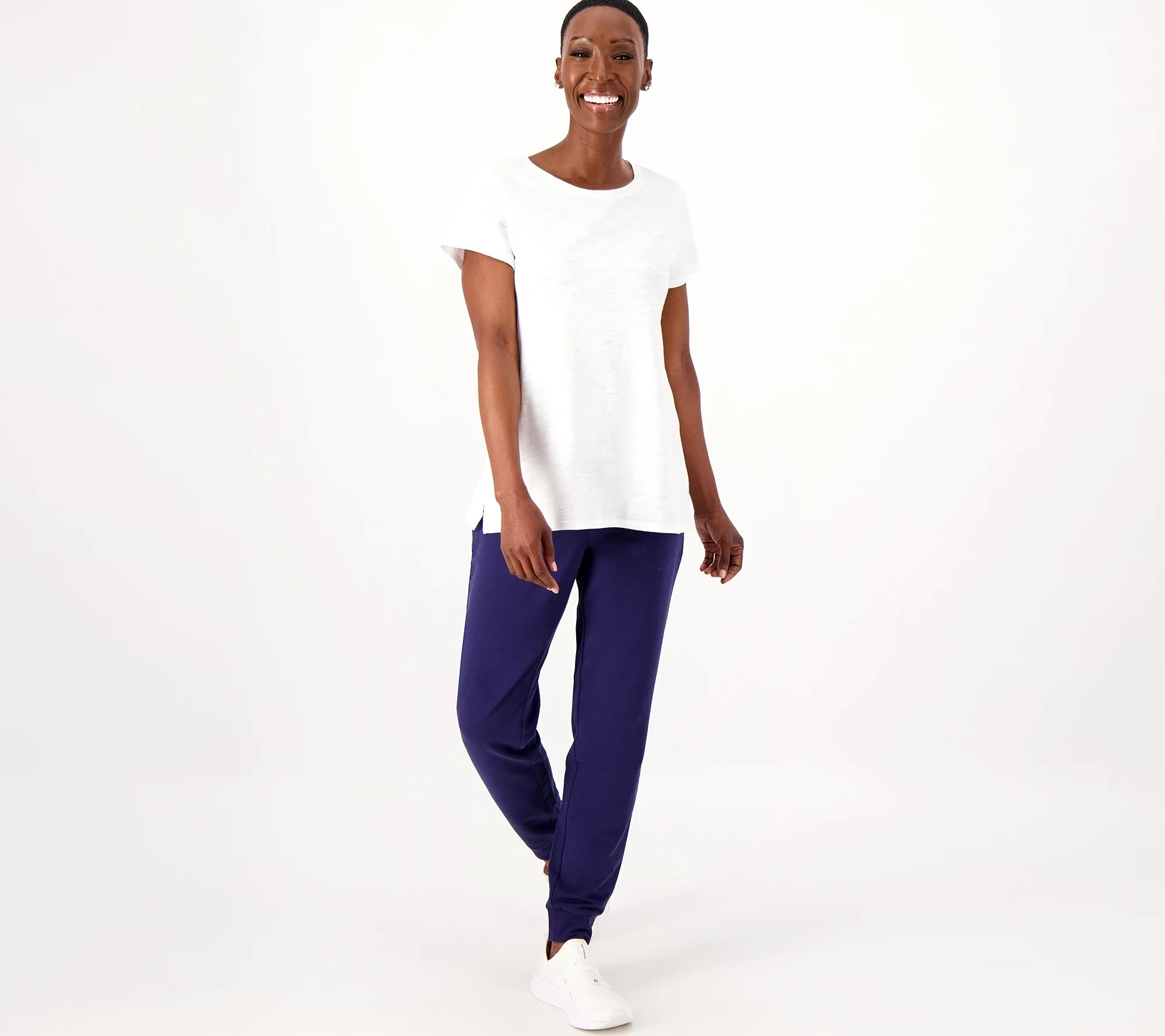 Sport Savvy Petite French Terry Jogger with Pockets