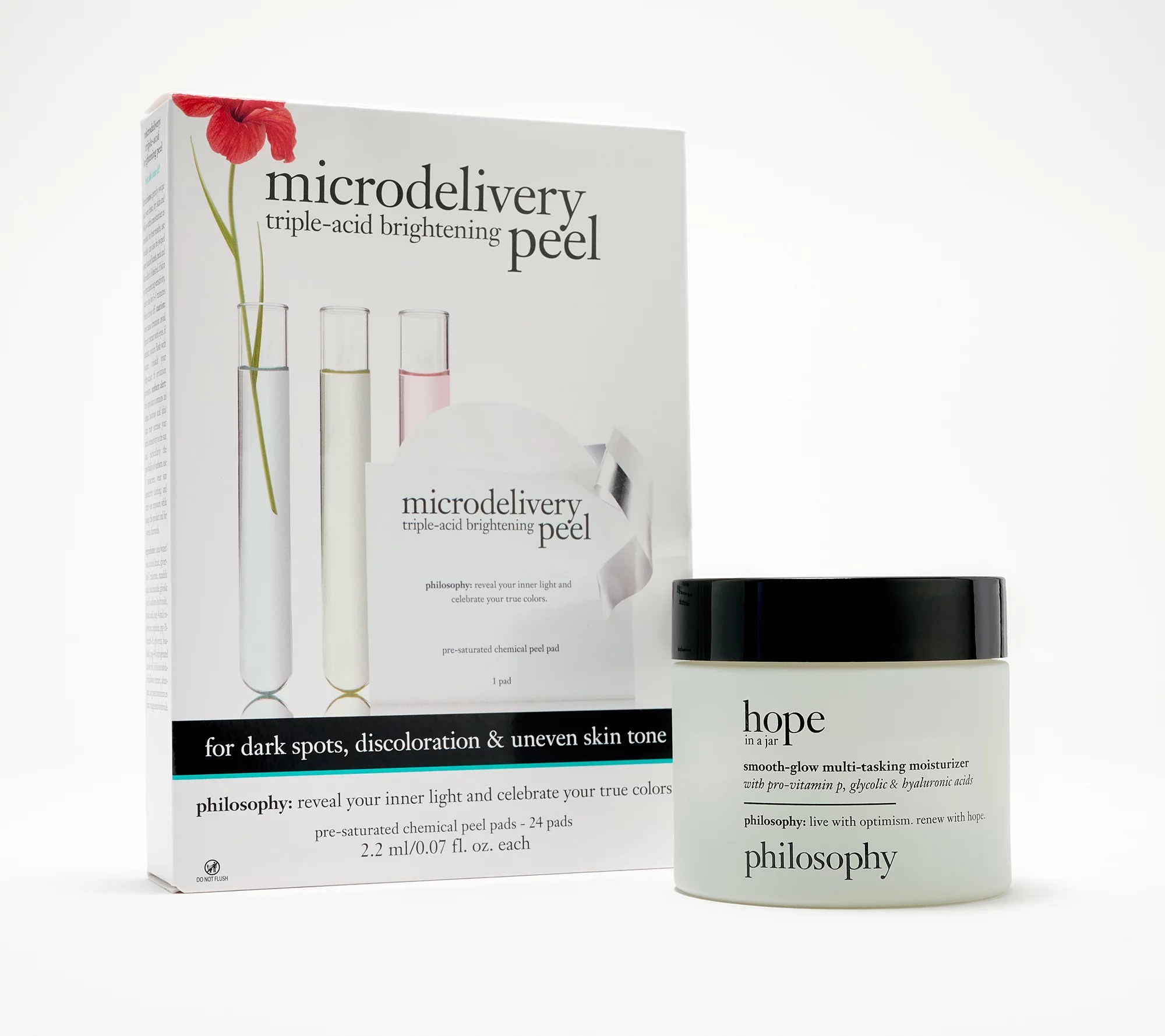 philosophy supersize 4oz hope in a jar & brightening peel pads 24ct