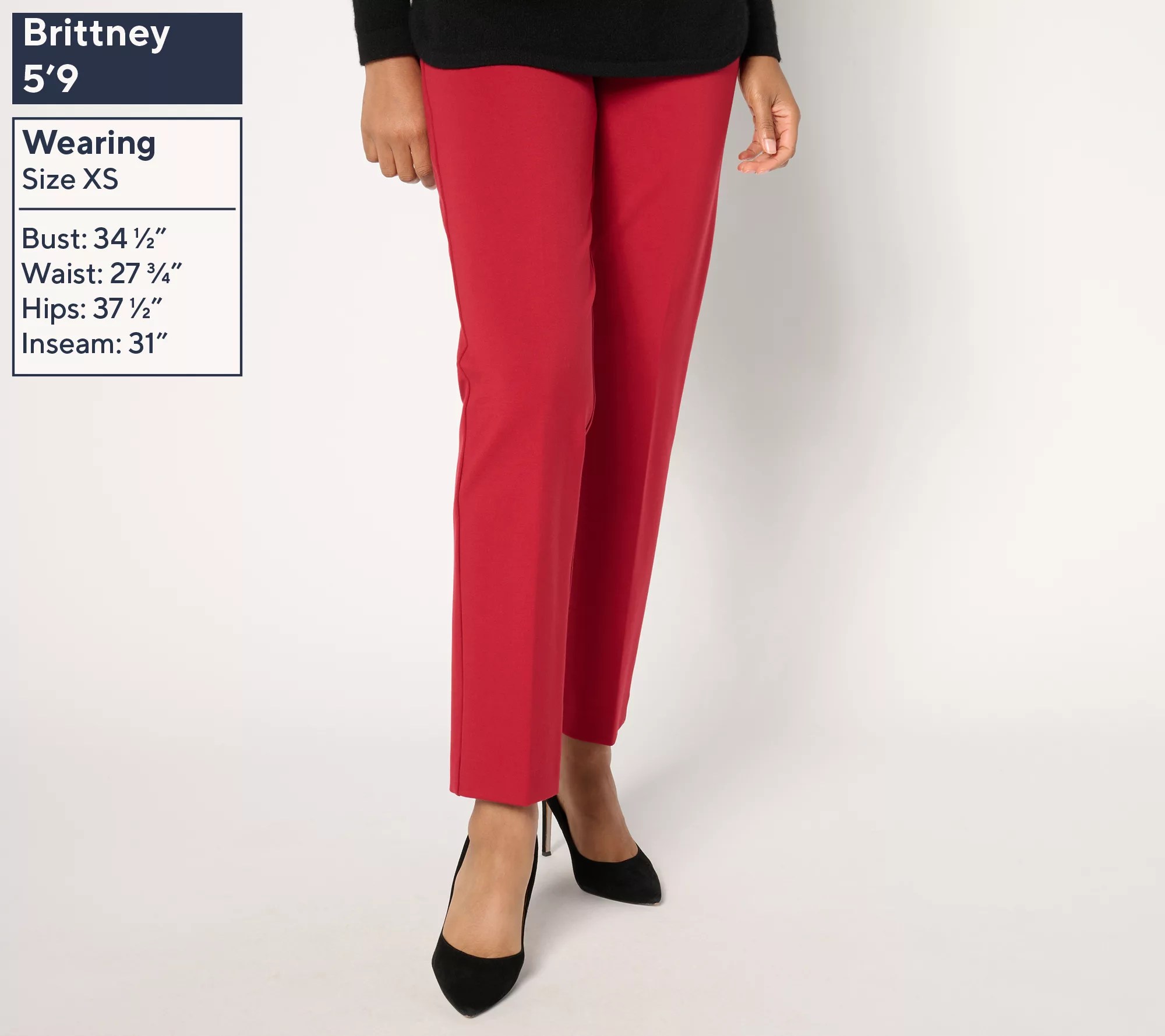 Susan Graver Regular Ponte StraightLeg PullOn Pants