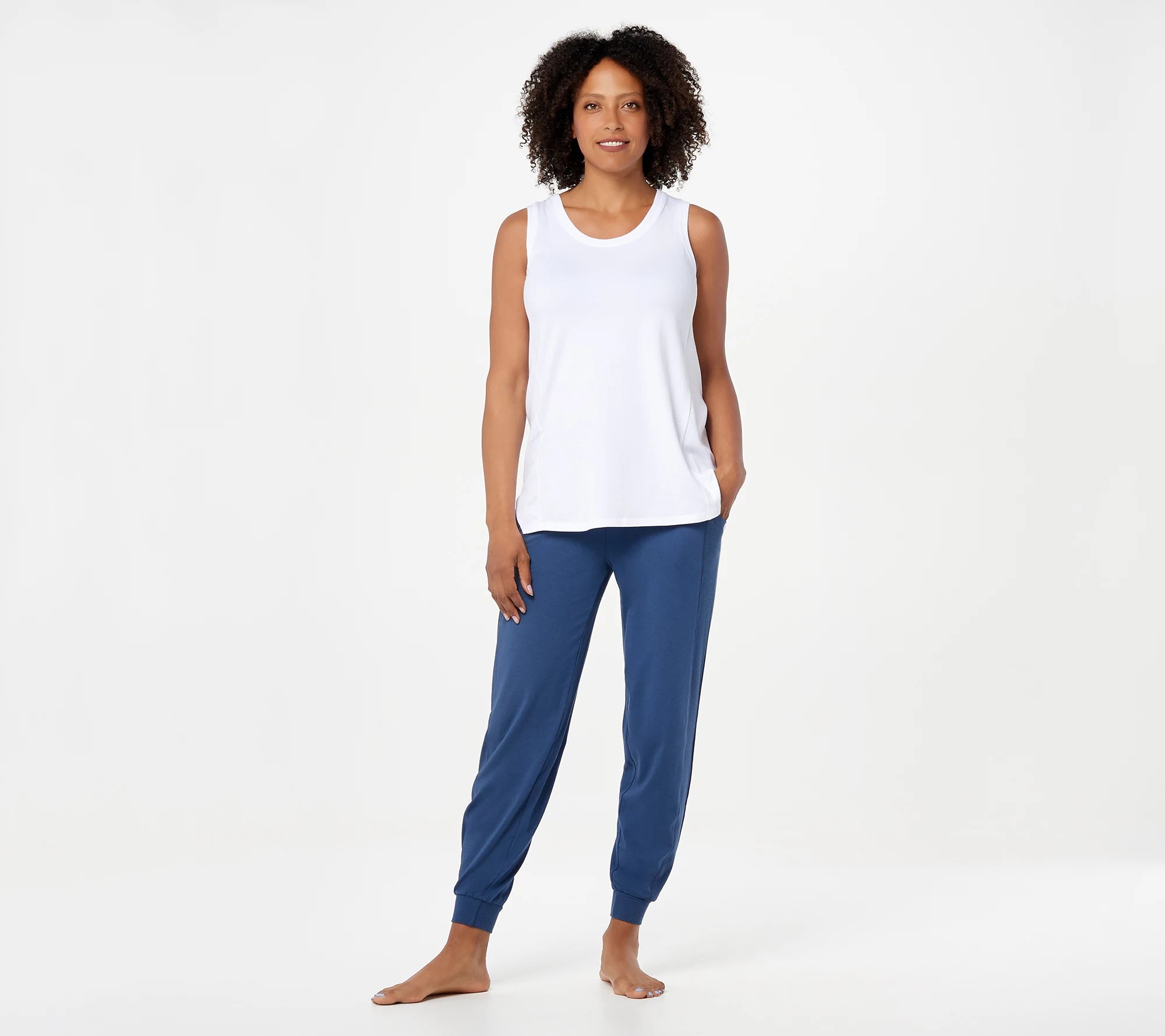 AnyBody Tall Cozy Knit Ribbed Jogger Pants