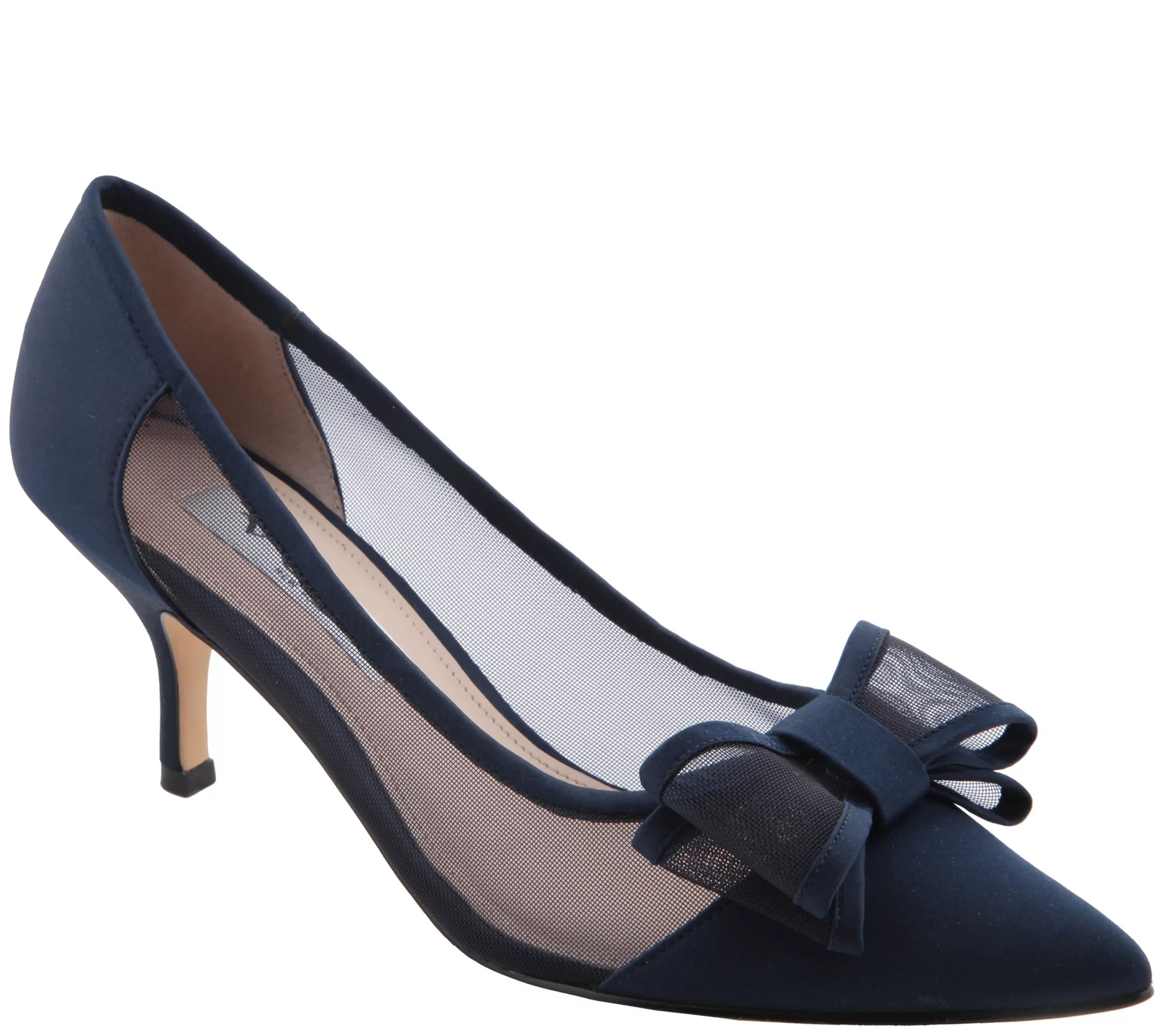 Nina MidHeel Pointed Toe Pumps Bianca