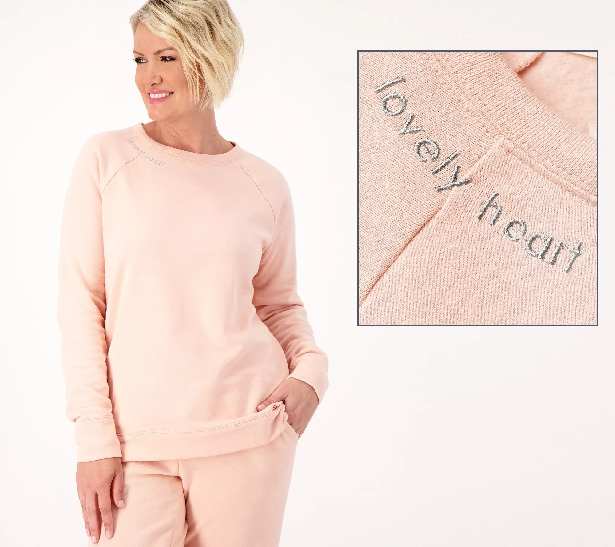 Peace Love World French Terry HiLow Hem Pullover