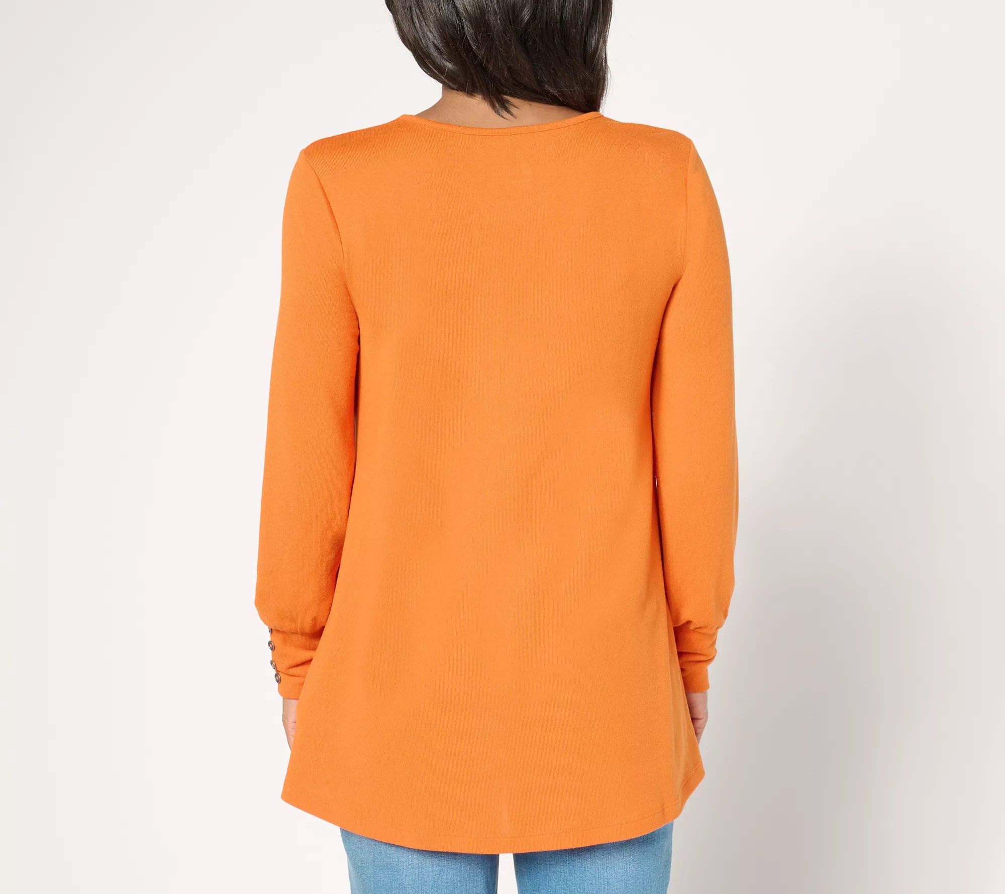 Denim & Co. Essentials Regular Heavenly Jersey Swing Tunic