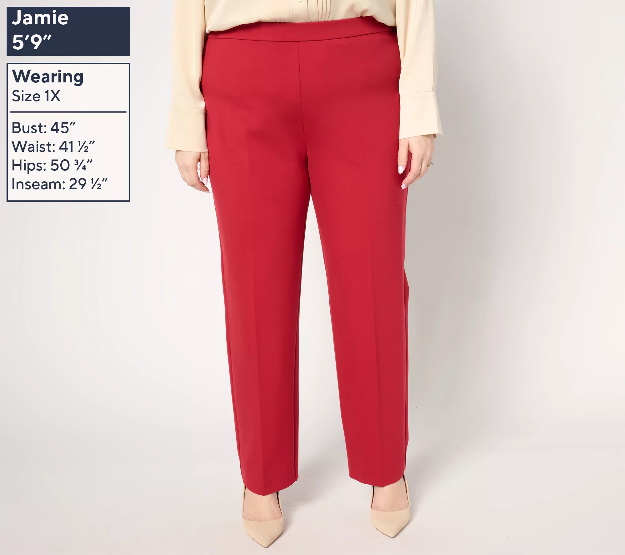 Susan Graver Petite Ponte Knit StraightLeg PullOn Pants