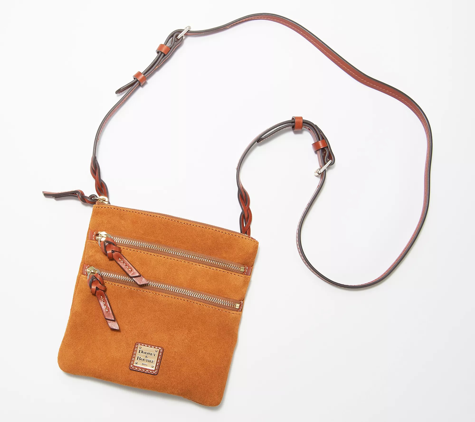 Dooney & Bourke Suede Triple Zip Crossbody