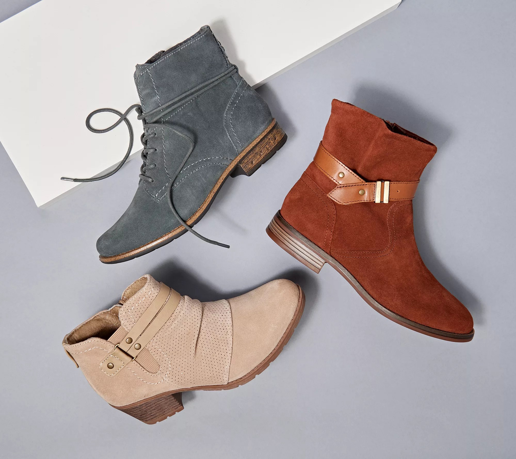 Earth Origins Suede LaceUp Ankle Boots Adara