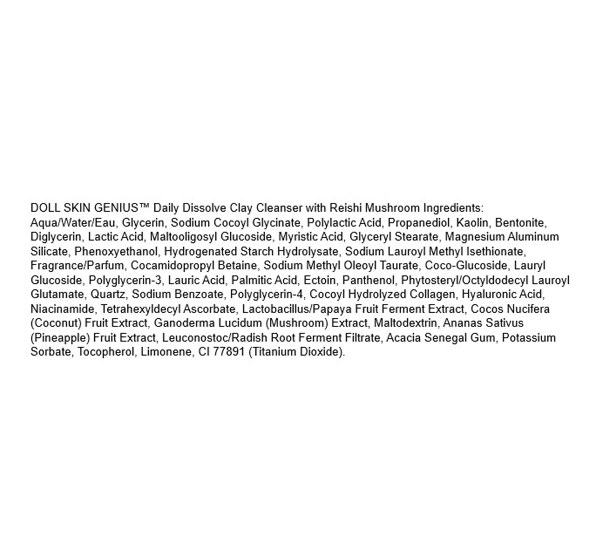 Doll 10 Doll Skin Genius Daily Dissolve Clay Cl eanser