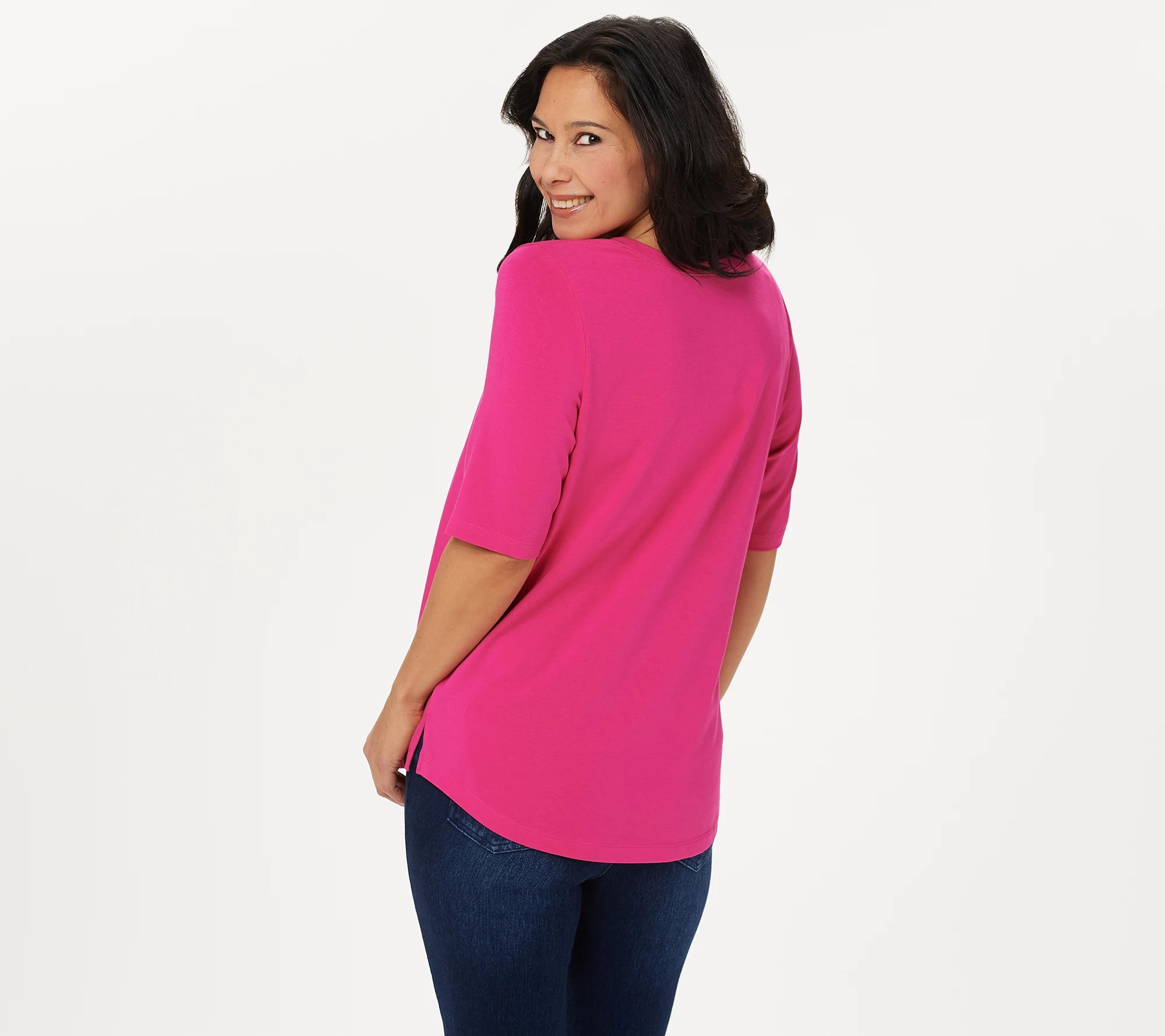 Belle by Kim Gravel TripleLuxe Knit ElbowSleeve Top