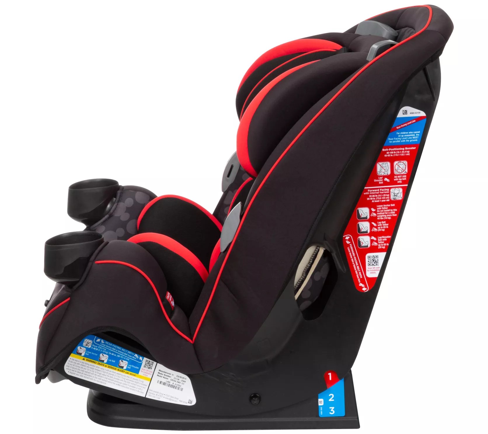 Disney Baby Grow and Go AllinOne Convertible Car Seat Black