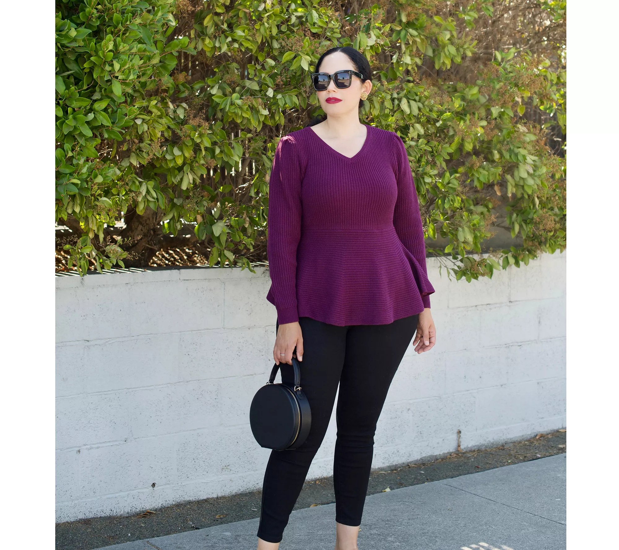 Girl With Curves Peplum Sweater