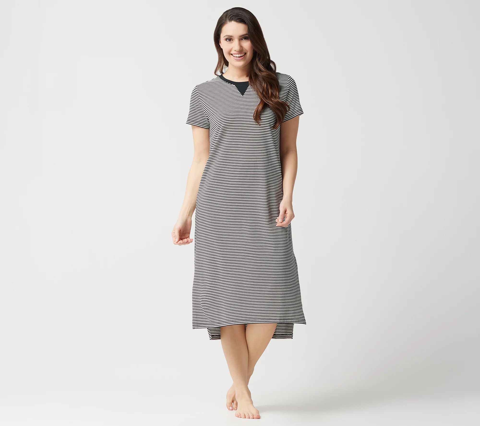 AnyBody Cozy Knit Striped Dress