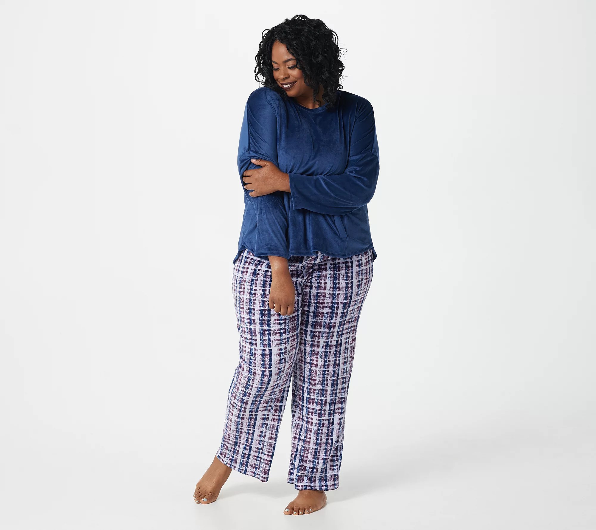 Cuddl Duds Ultra Plush Velvet Fleece Pullover Pajama Set