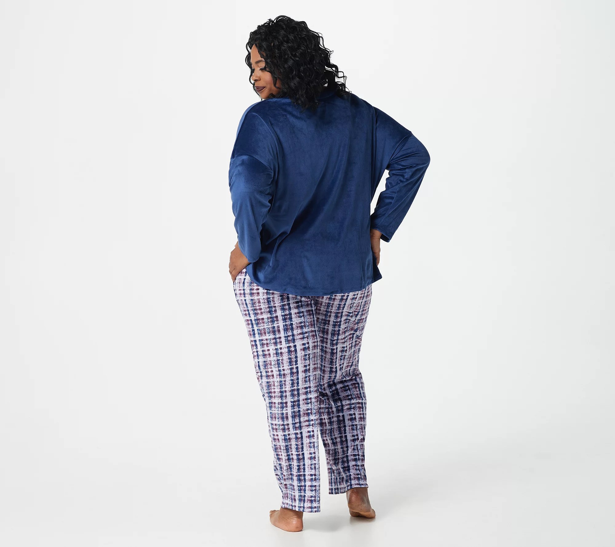Cuddl Duds Ultra Plush Velvet Fleece Pullover Pajama Set