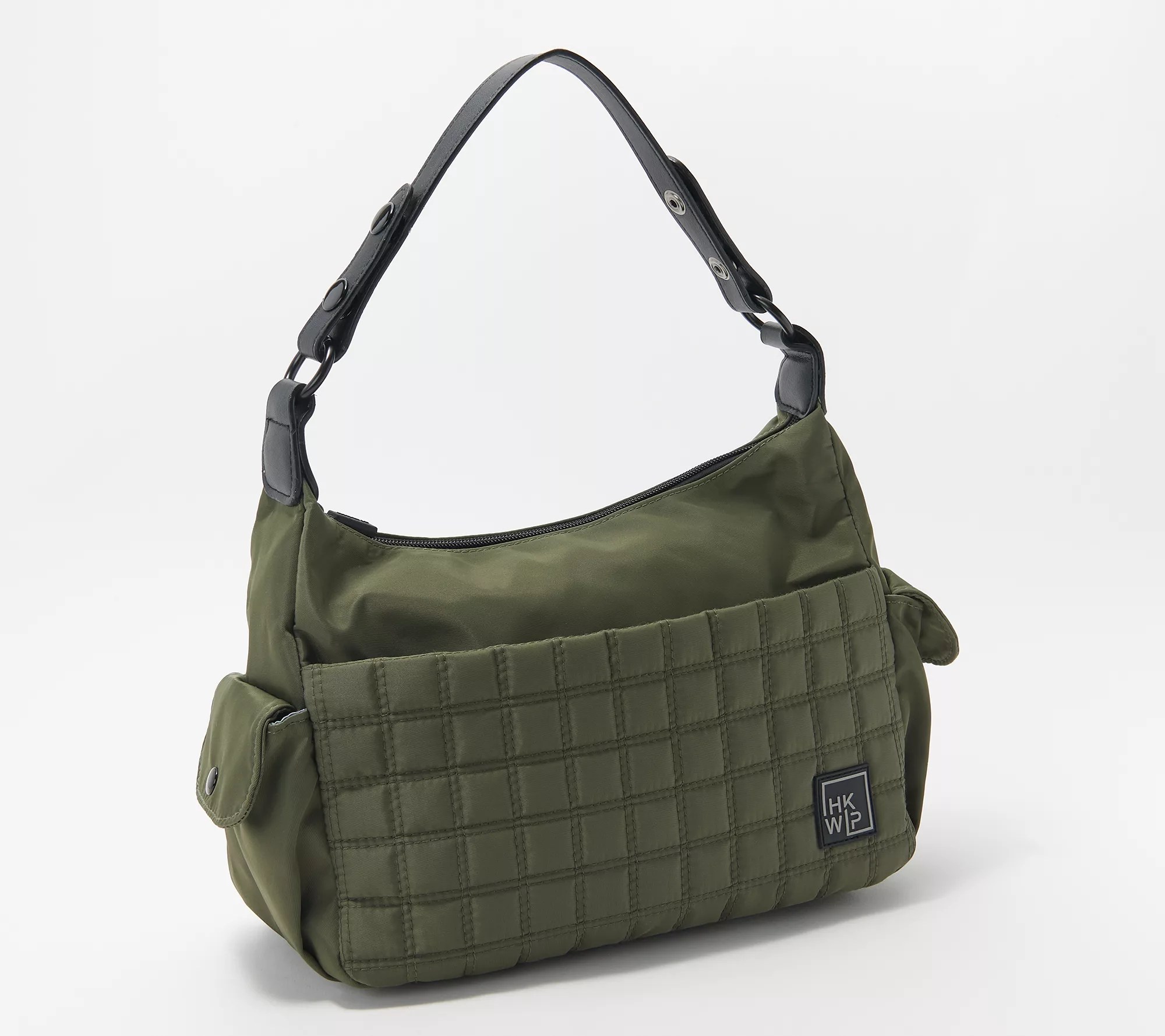 "As Is" IHKWIP Convertible Faux Leather Top Handle Quilted Bag