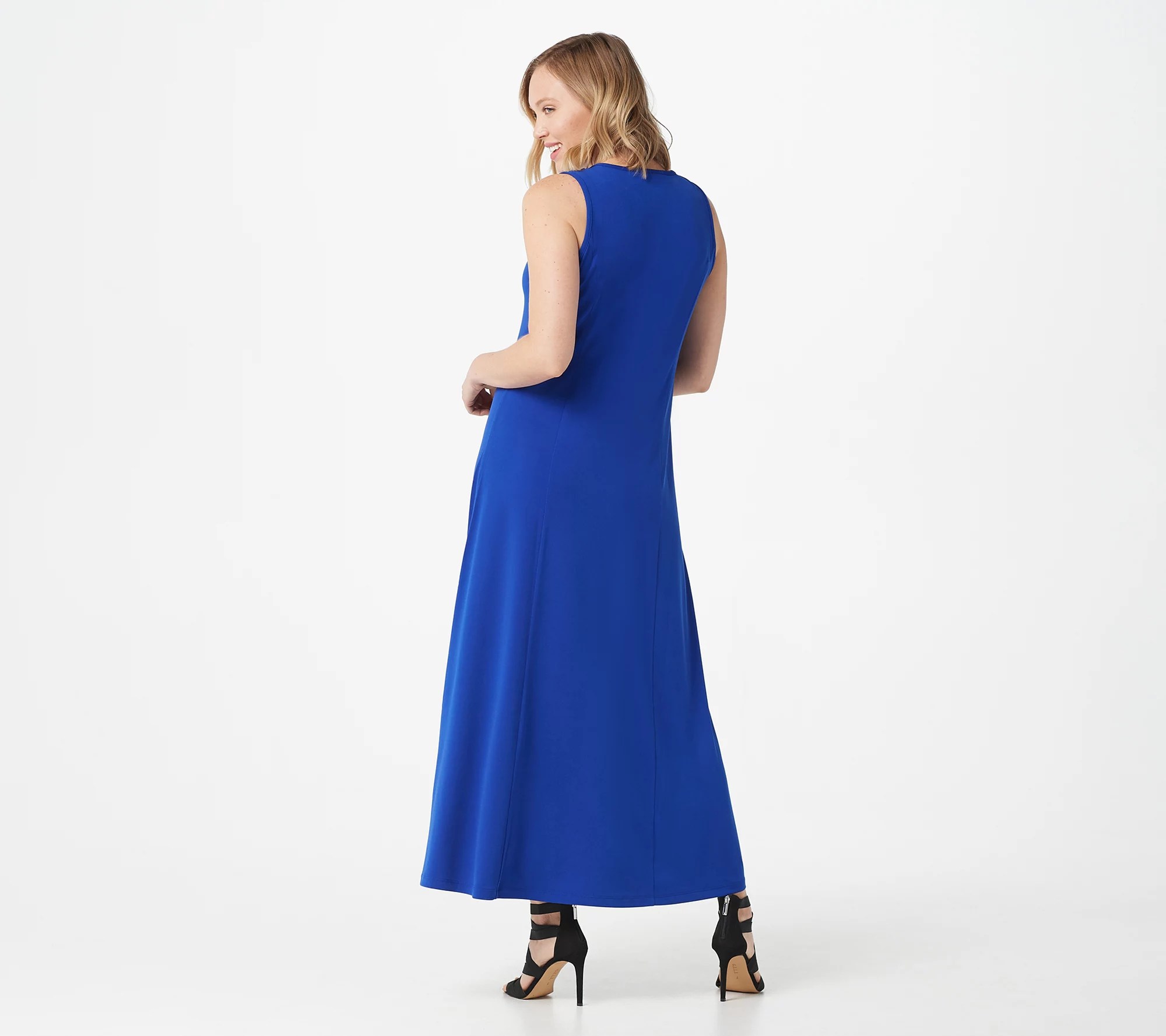Susan Graver Liquid Knit Sleeveless Maxi Dress