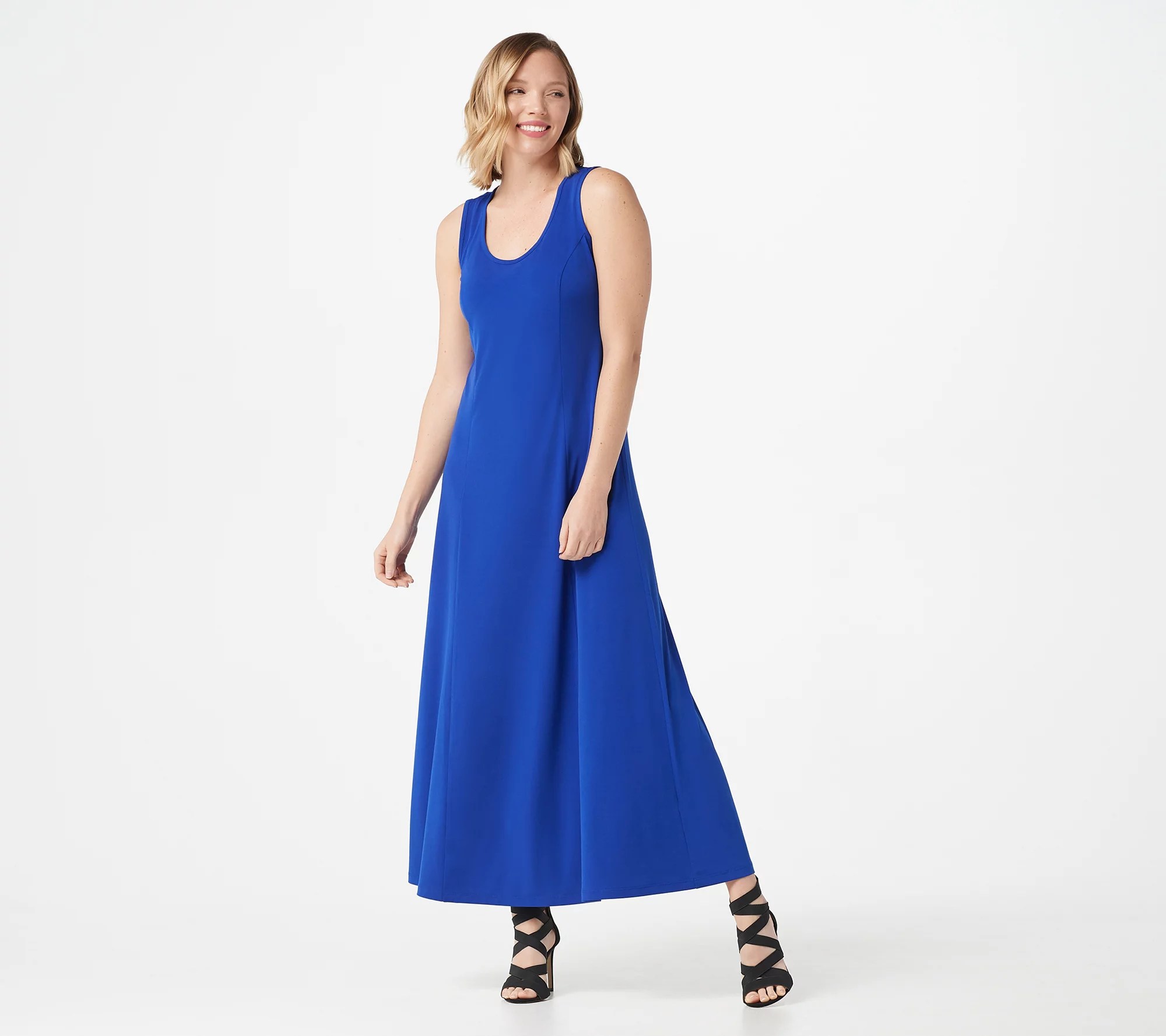Susan Graver Liquid Knit Sleeveless Maxi Dress
