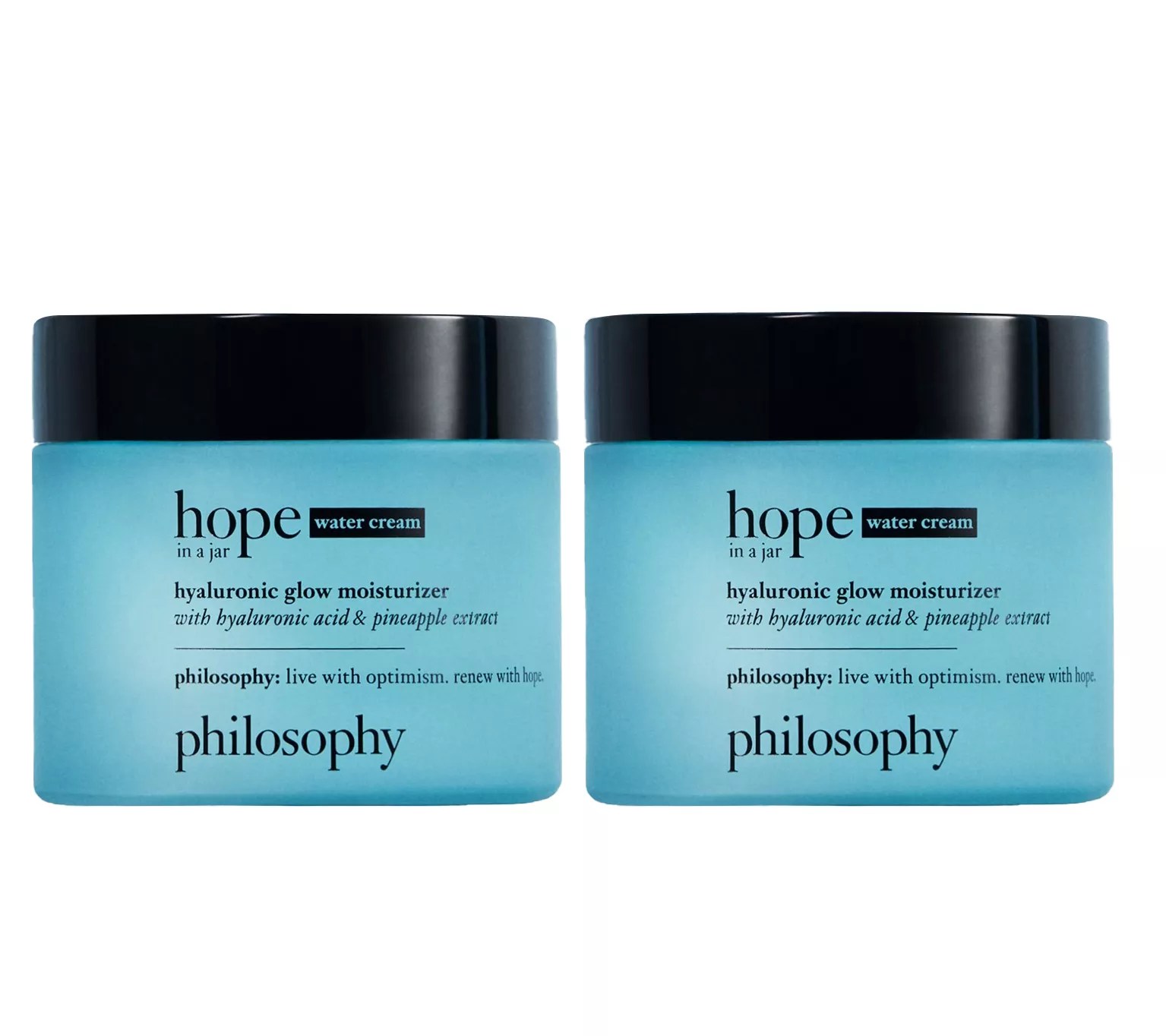 philosophy supersize 4oz. water cream hyaluronic glow moisturizer duo