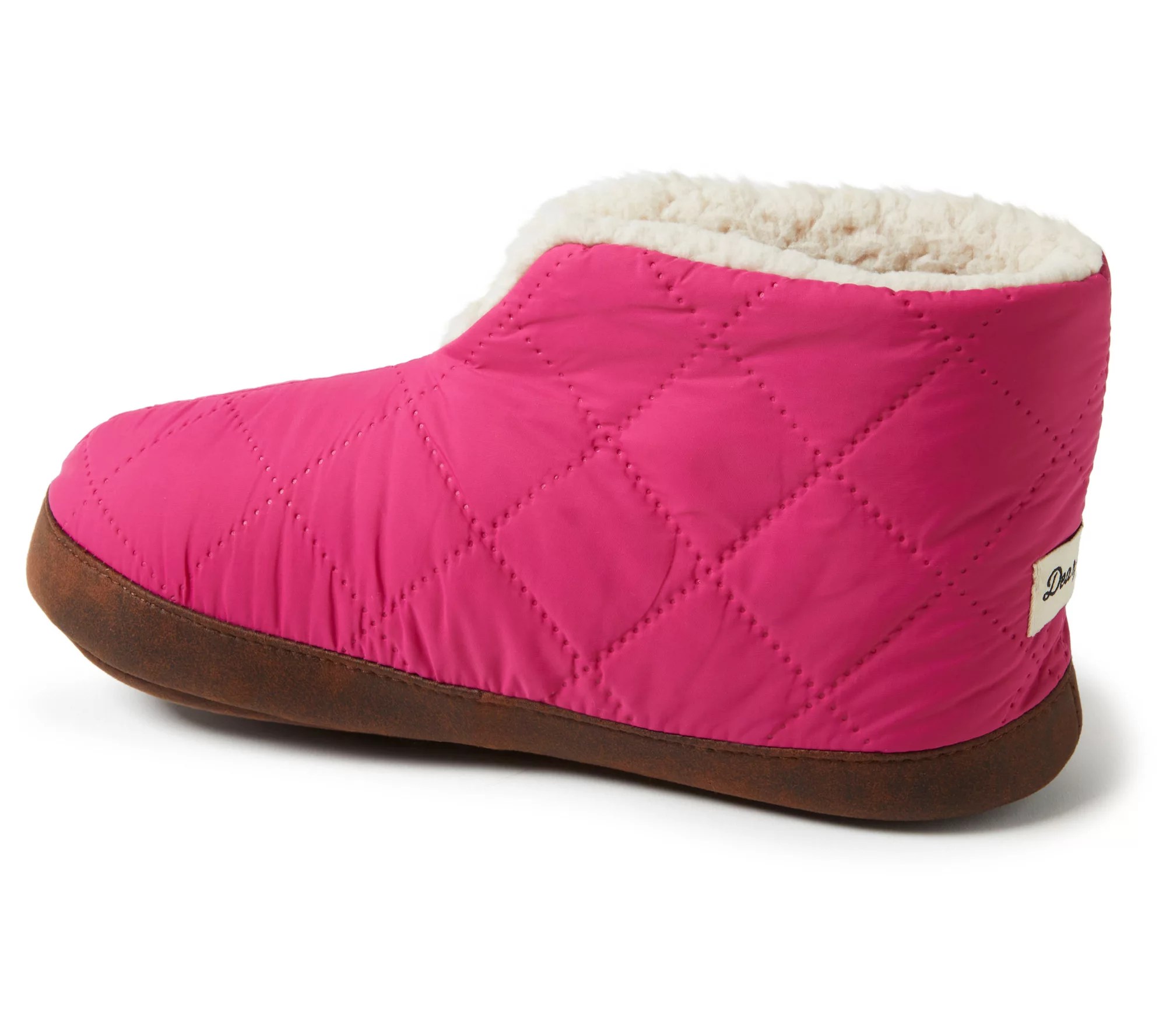 Dearfoams Women's Memory Foam Nylon Warm Up Bootie Slipper
