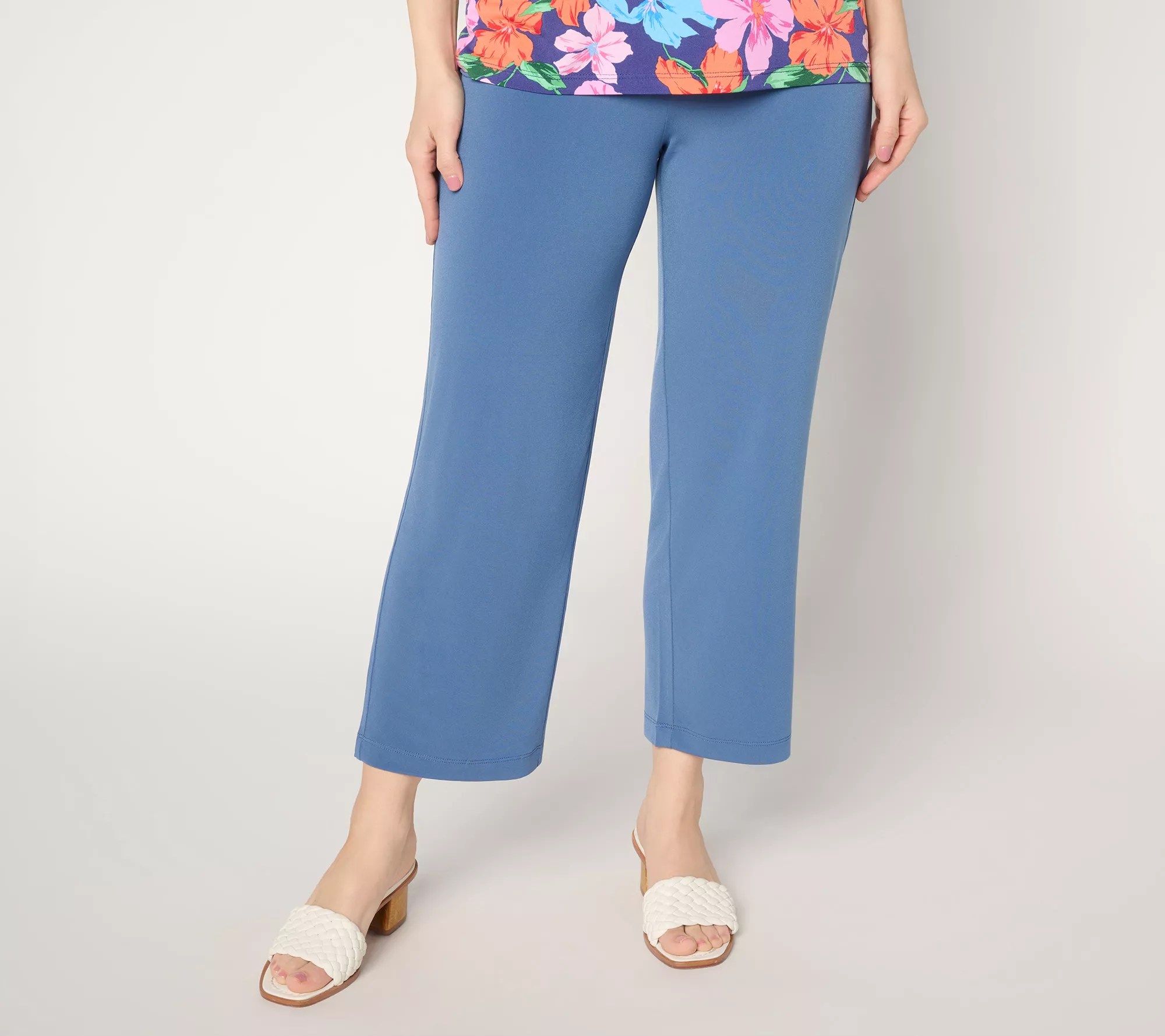 Susan Graver Essentials Regular Liquid knit Crop Pants