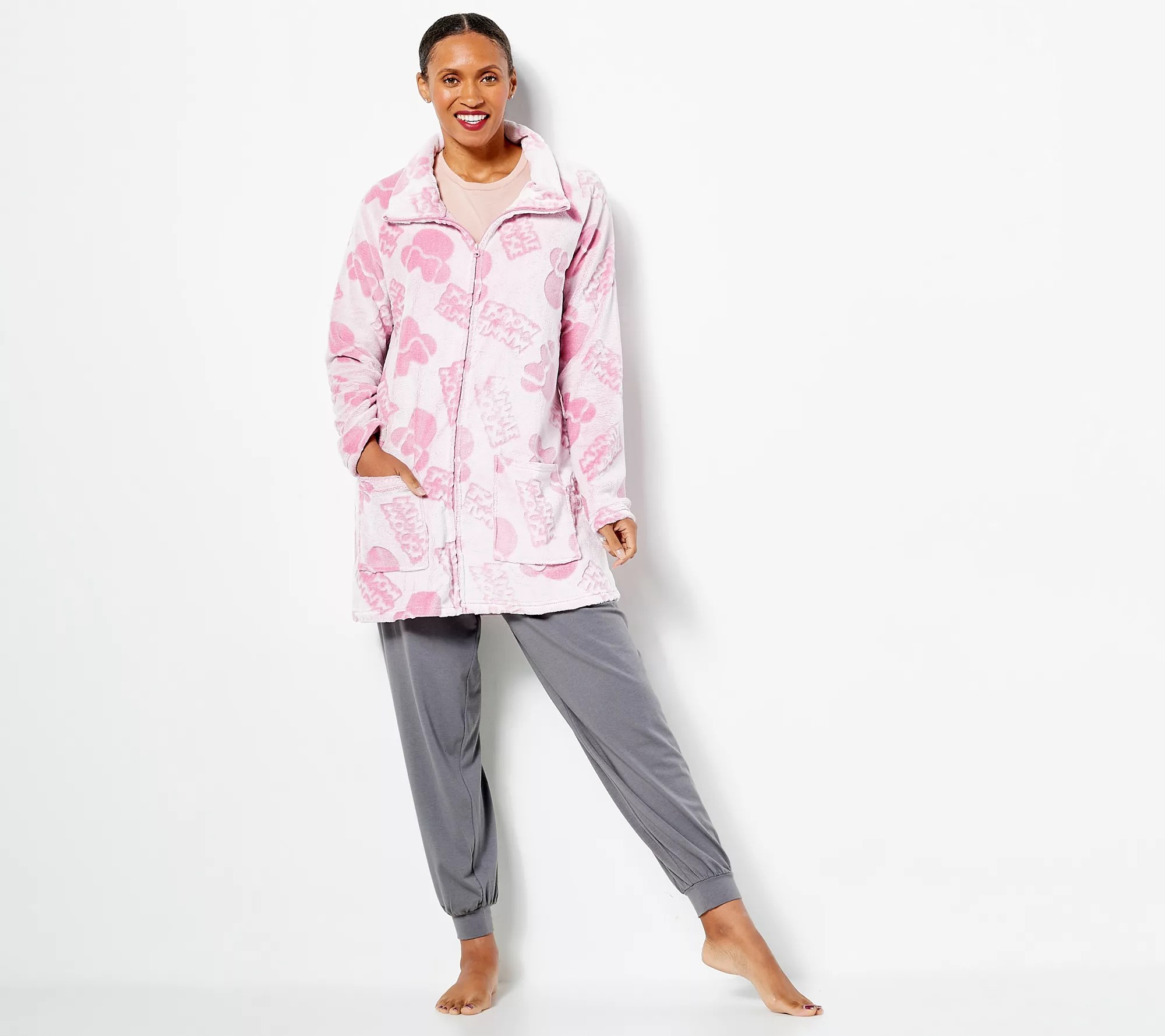 Disney Shaved Angel Fleece Zip Lounger