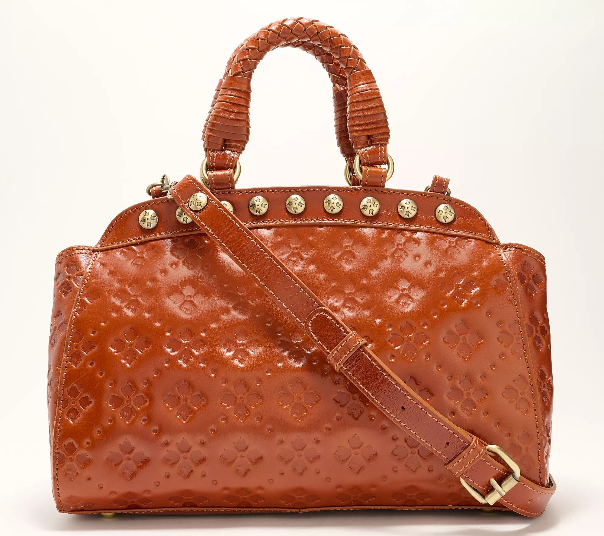 Patricia Nash Discovery Leather Embossed Minori Satchel