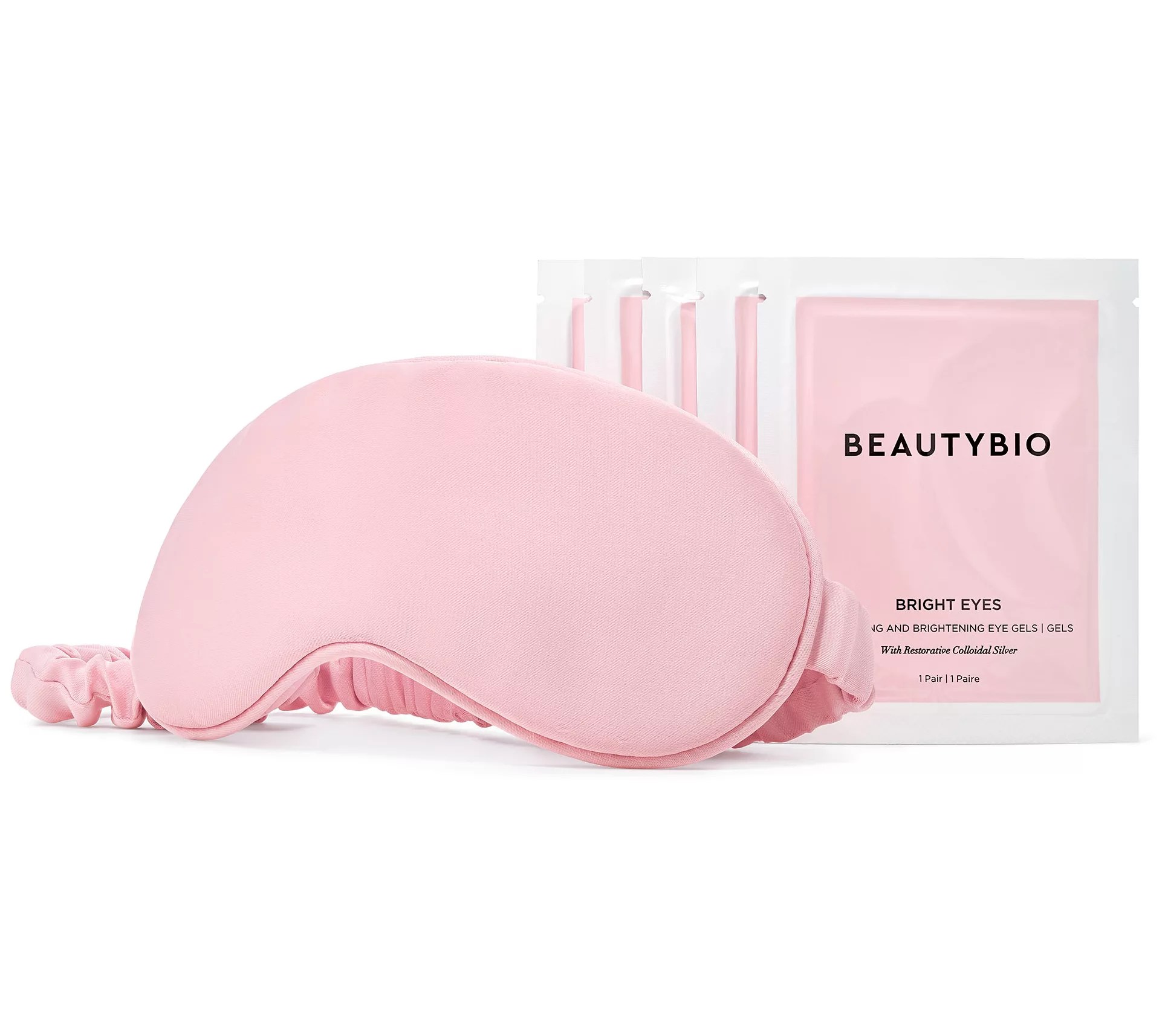 BeautyBio Lights Out Mask On Bright Eye Gels & Sleep Mask Set
