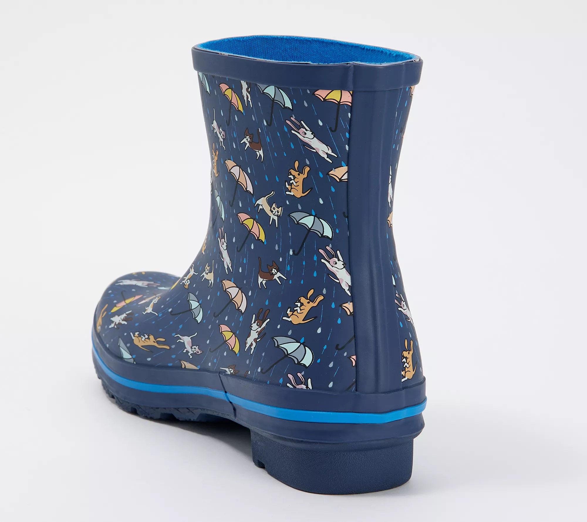"As Is" Skechers BOBs Short Rain Boots Raining Cats & Dogs