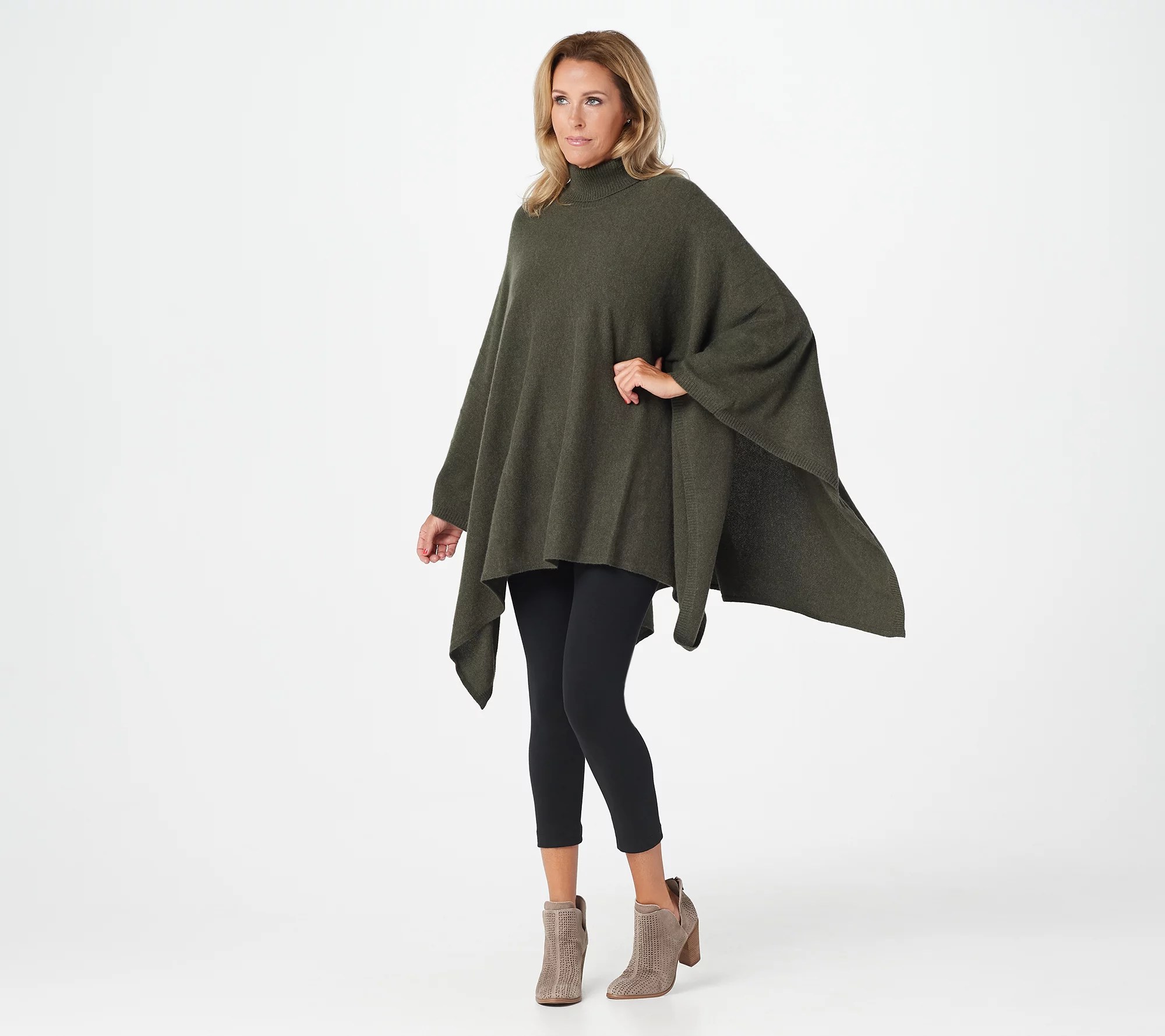 "As Is" Soft by NAADAM 100 Cashmere Turtleneck Poncho
