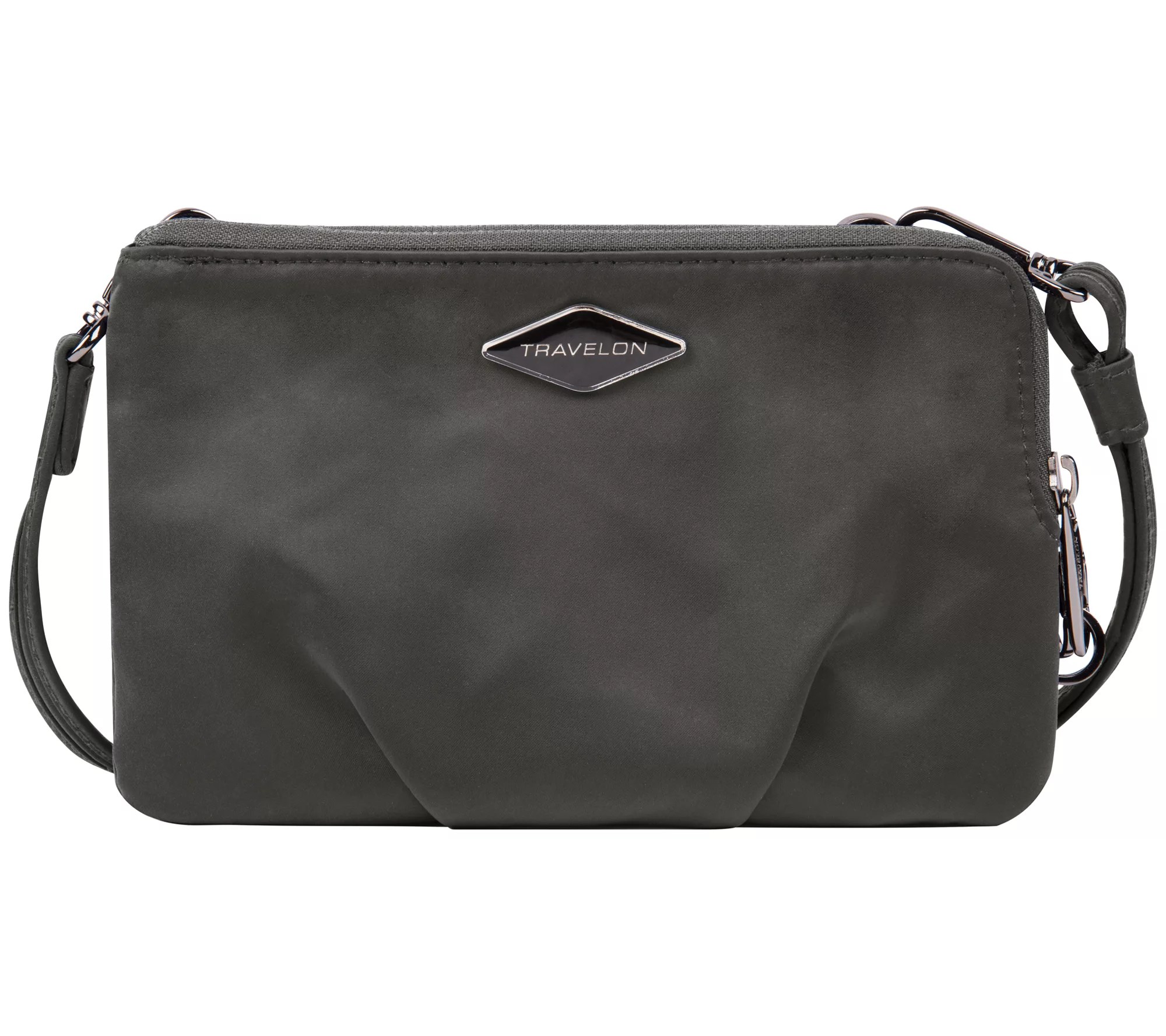 Travelon Parkview AntiTheft Double Zip Crossbody Clutch