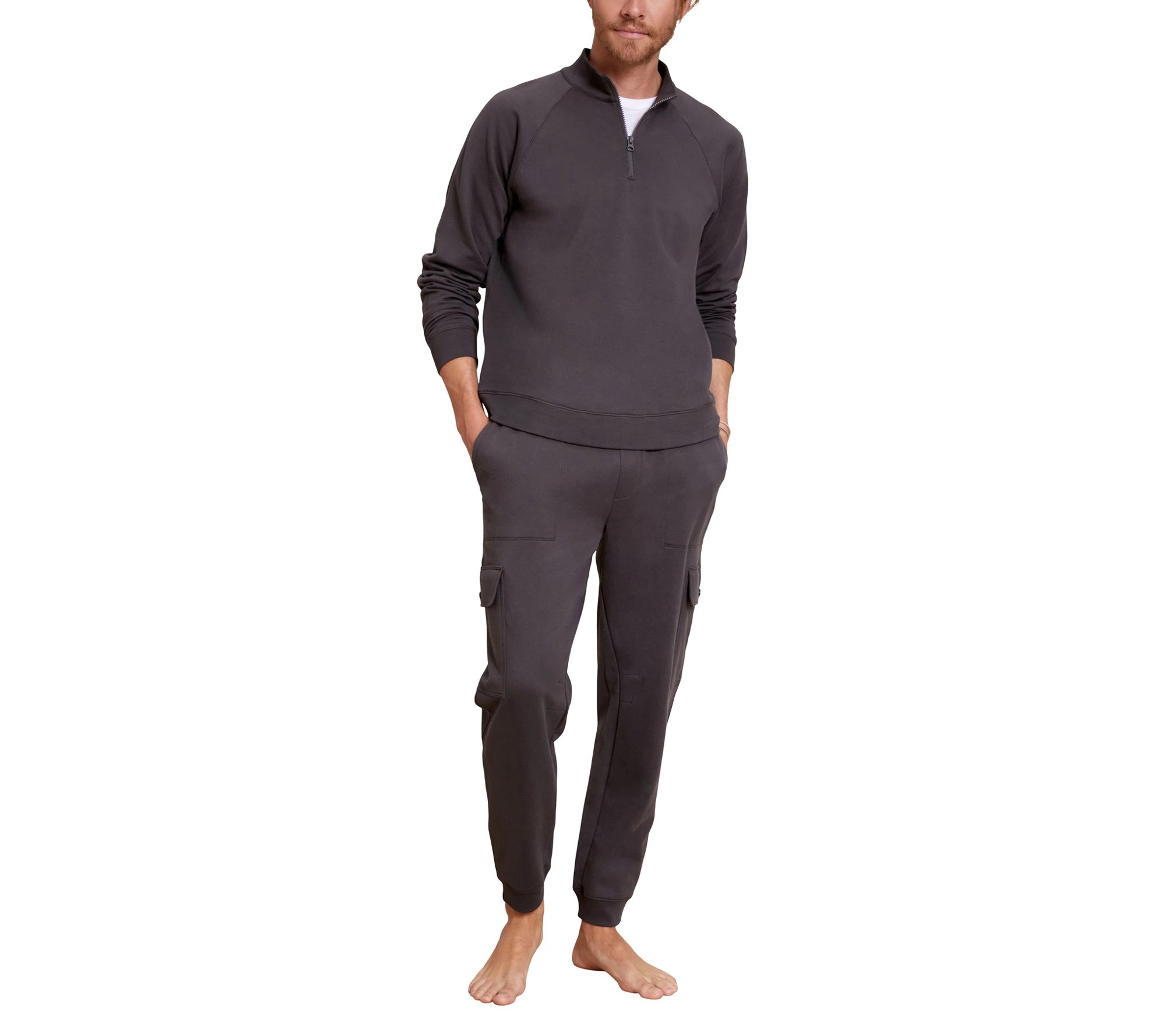 Barefoot Dreams Men's Malibu Collection Cotton Fleece Pullover