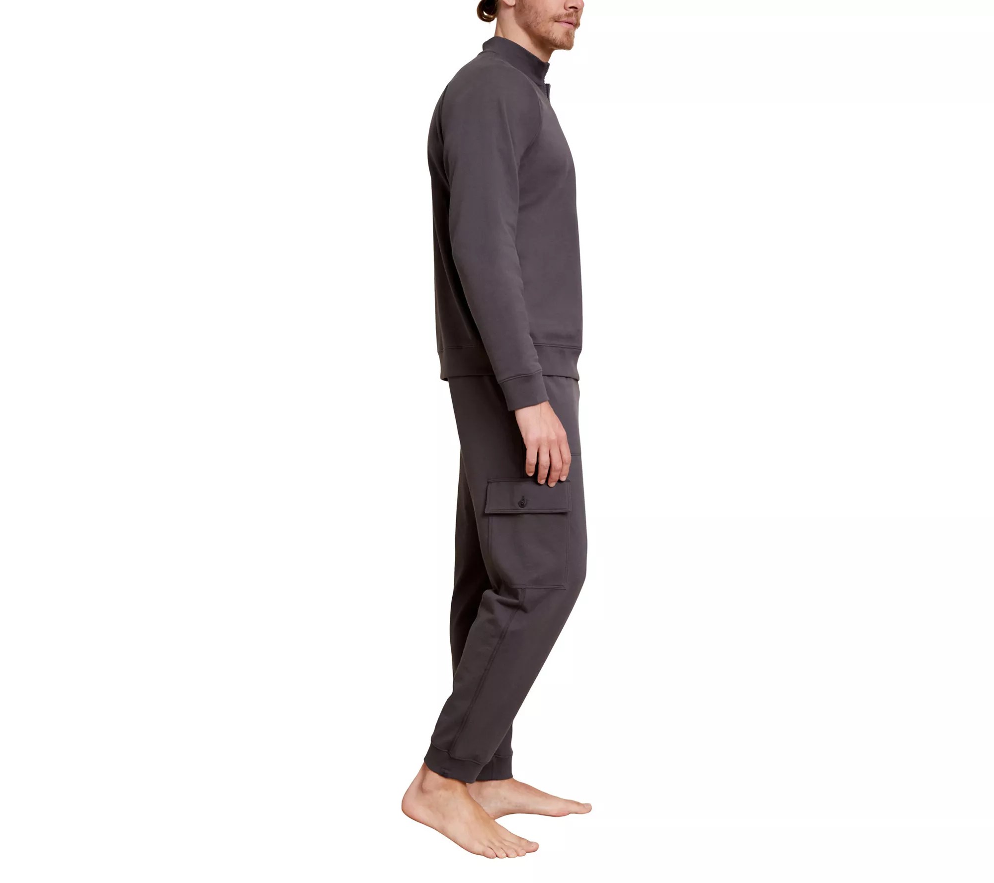 Barefoot Dreams Men's Malibu Collection Cotton Fleece Pullover