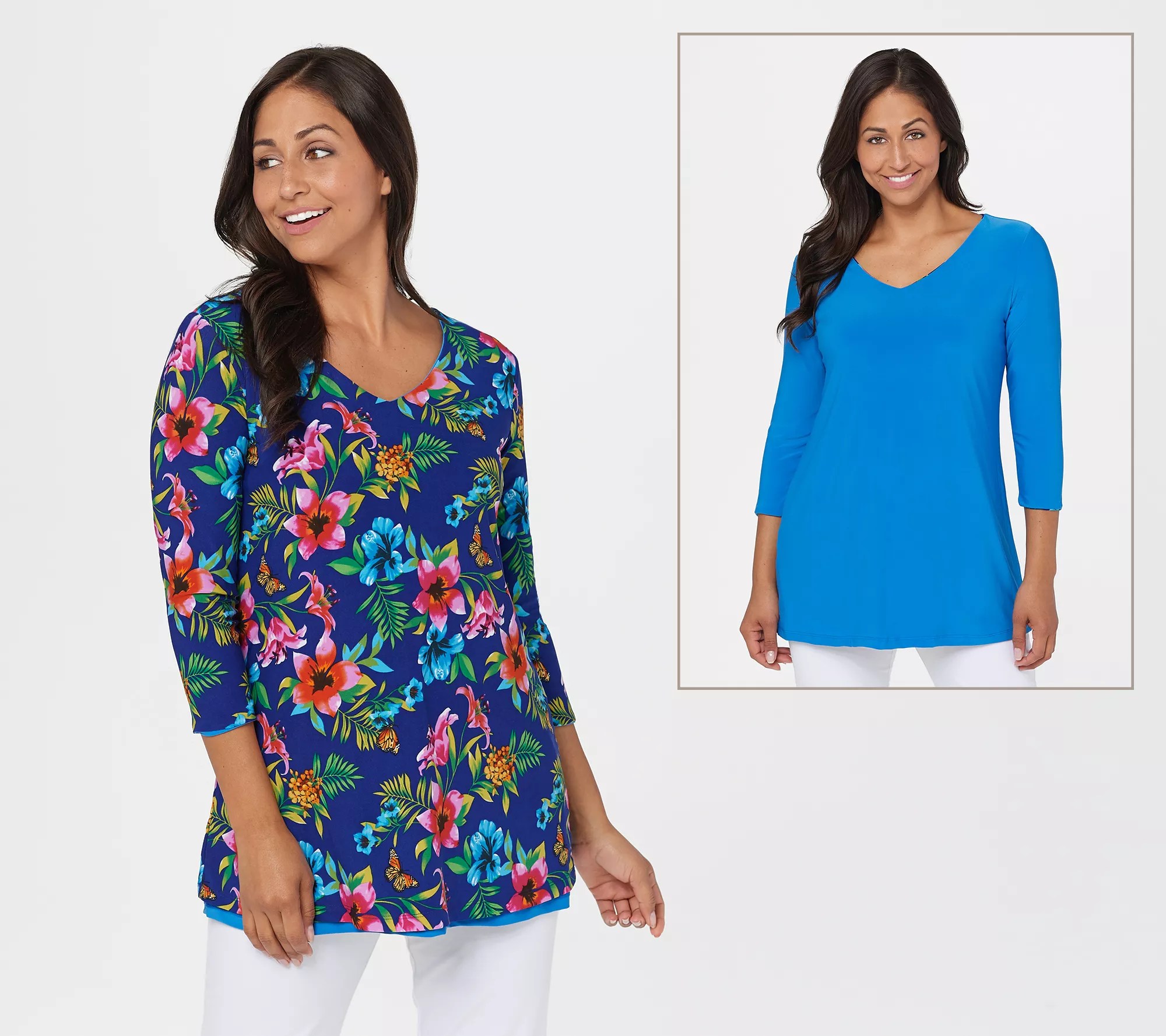 (QVC) QVC2 Attitudes by Renee Renee's Reversibles Tunic