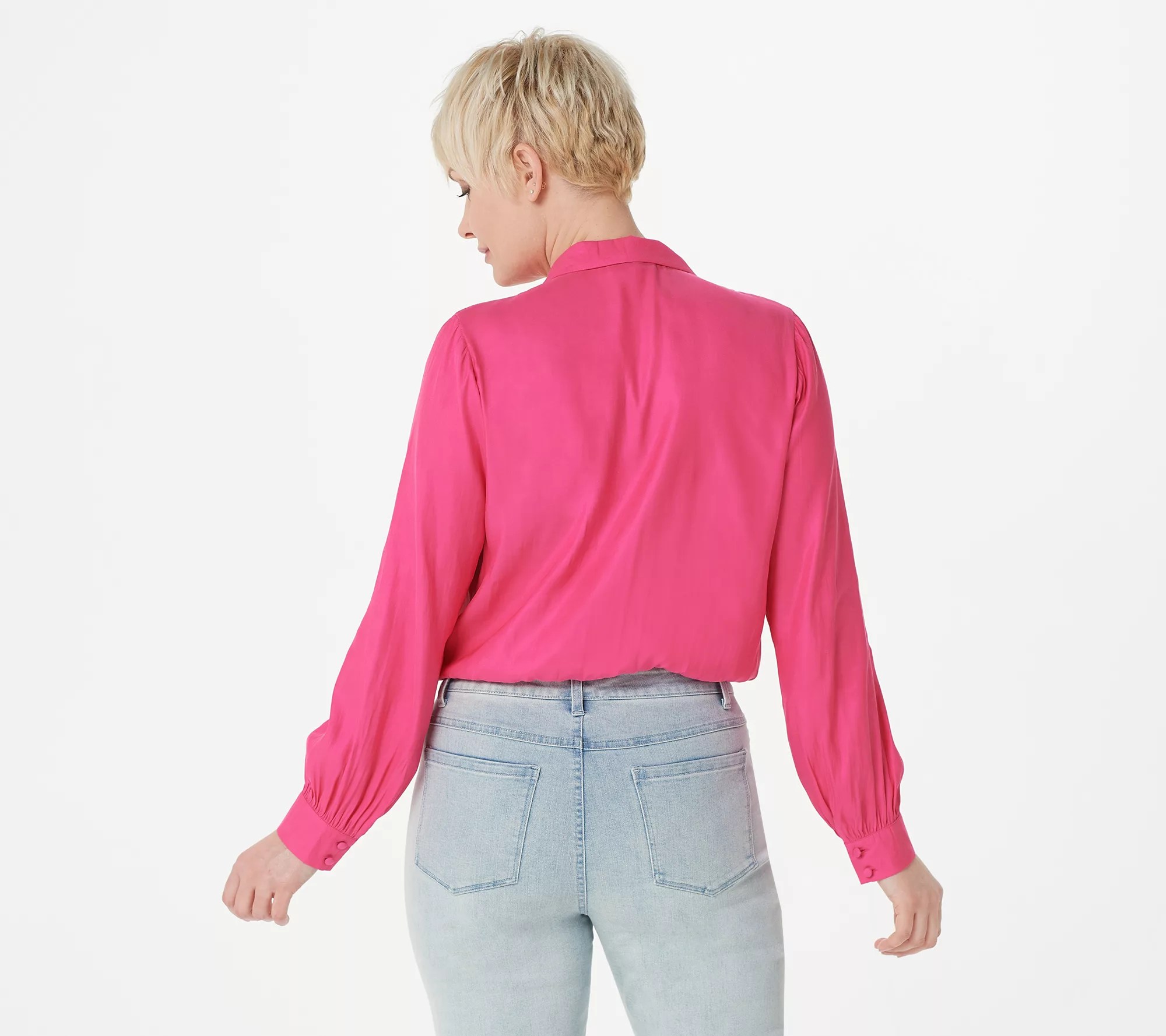 StyleList by Micaela Solid or Printed Wrap Front Bodysuit