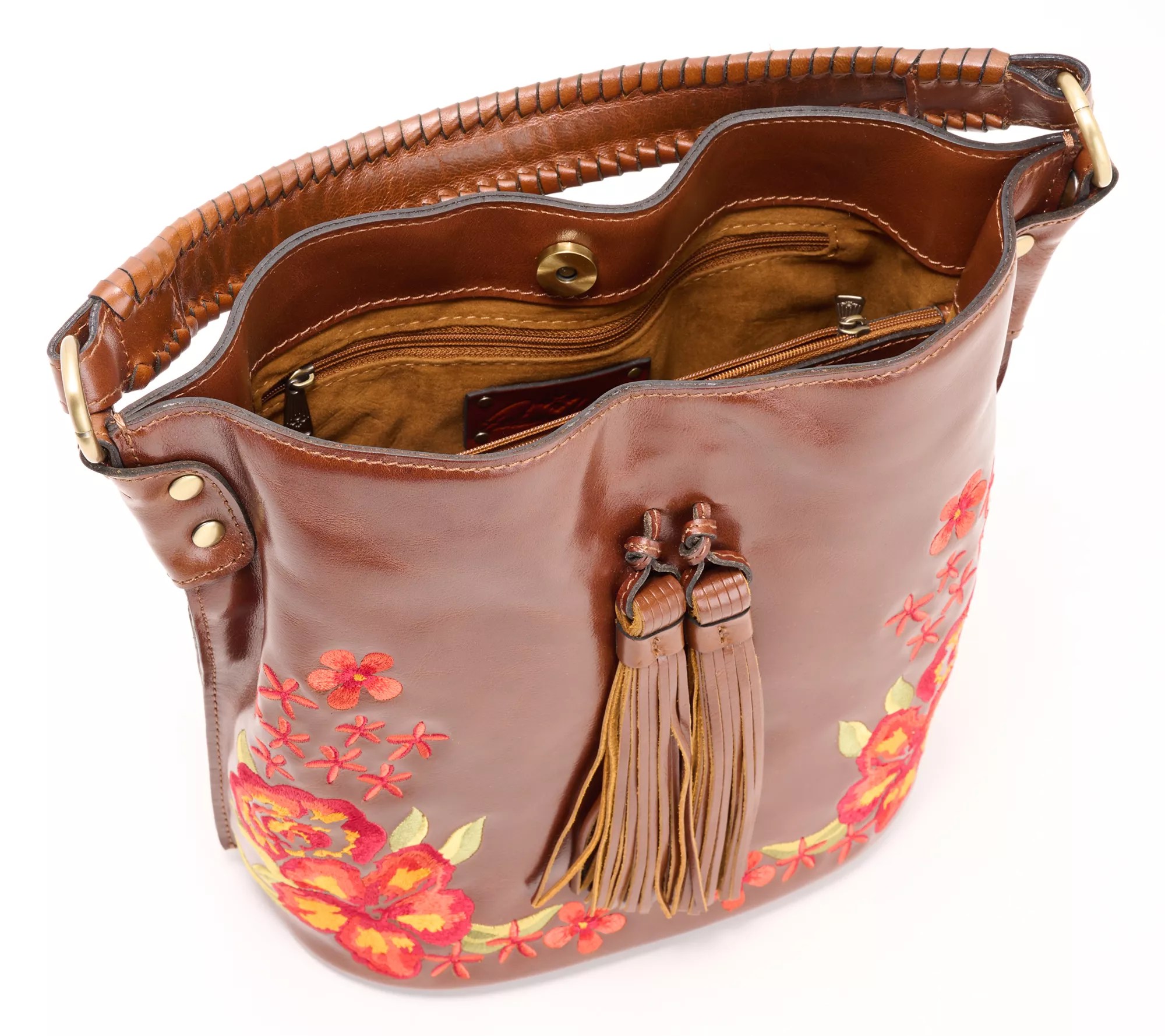 Patricia Nash Embroidered Leather Otavia Bucket Bag