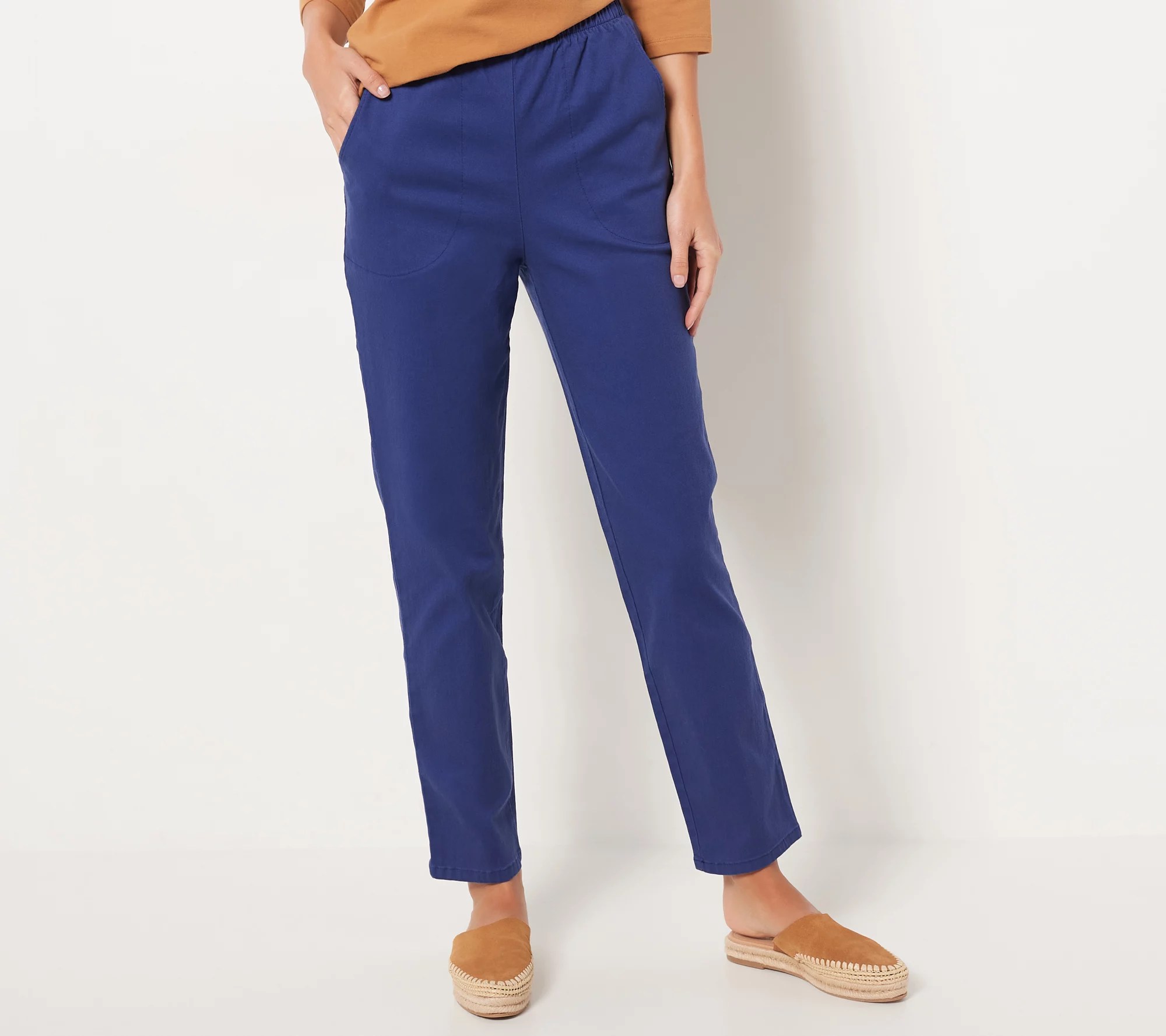 Denim & Co. Original Waist Stretch Tall Side Pocket Pants Core