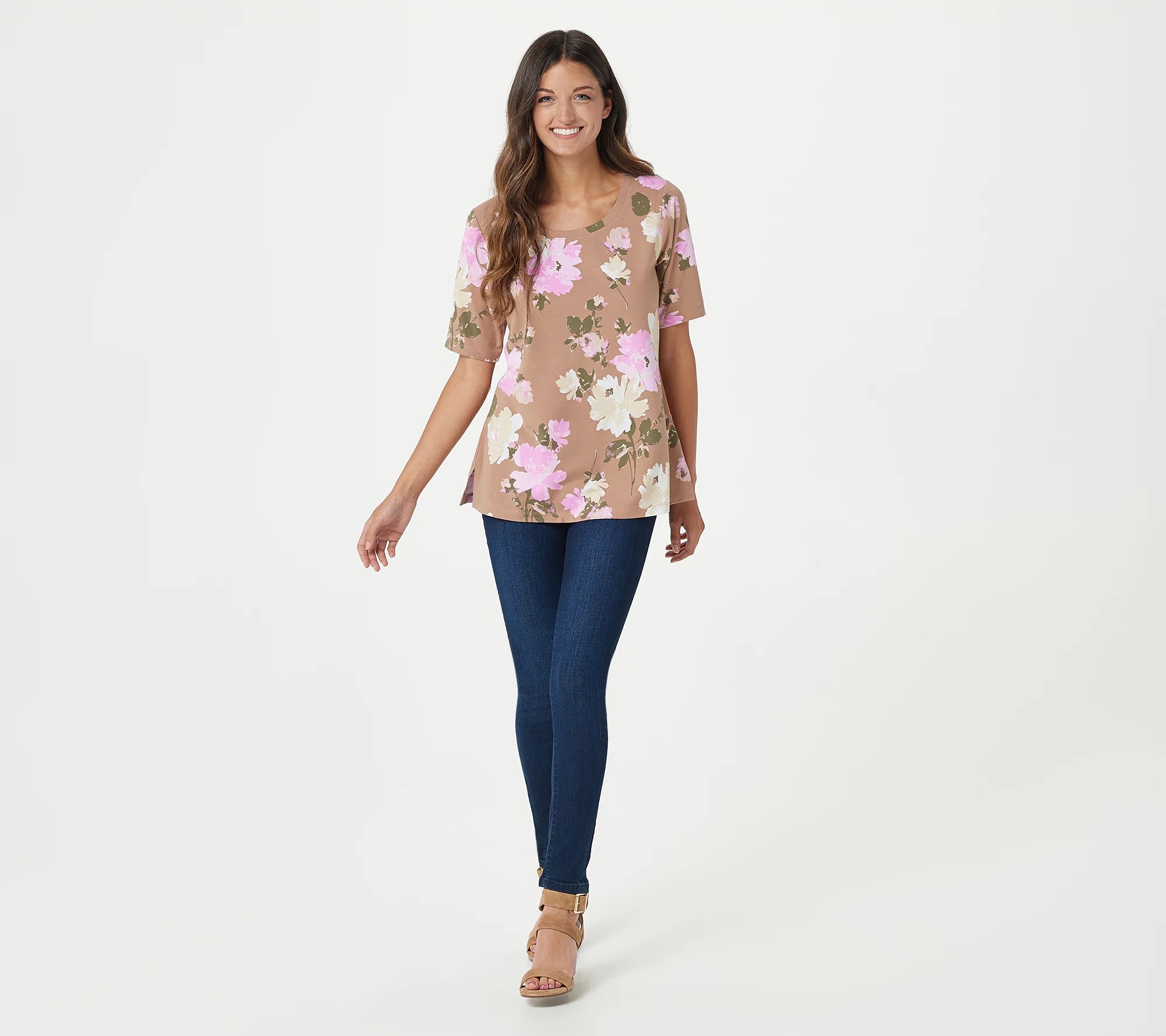 Isaac Mizrahi Live! Set of 2 Floral & Dot Printed Knit Tops