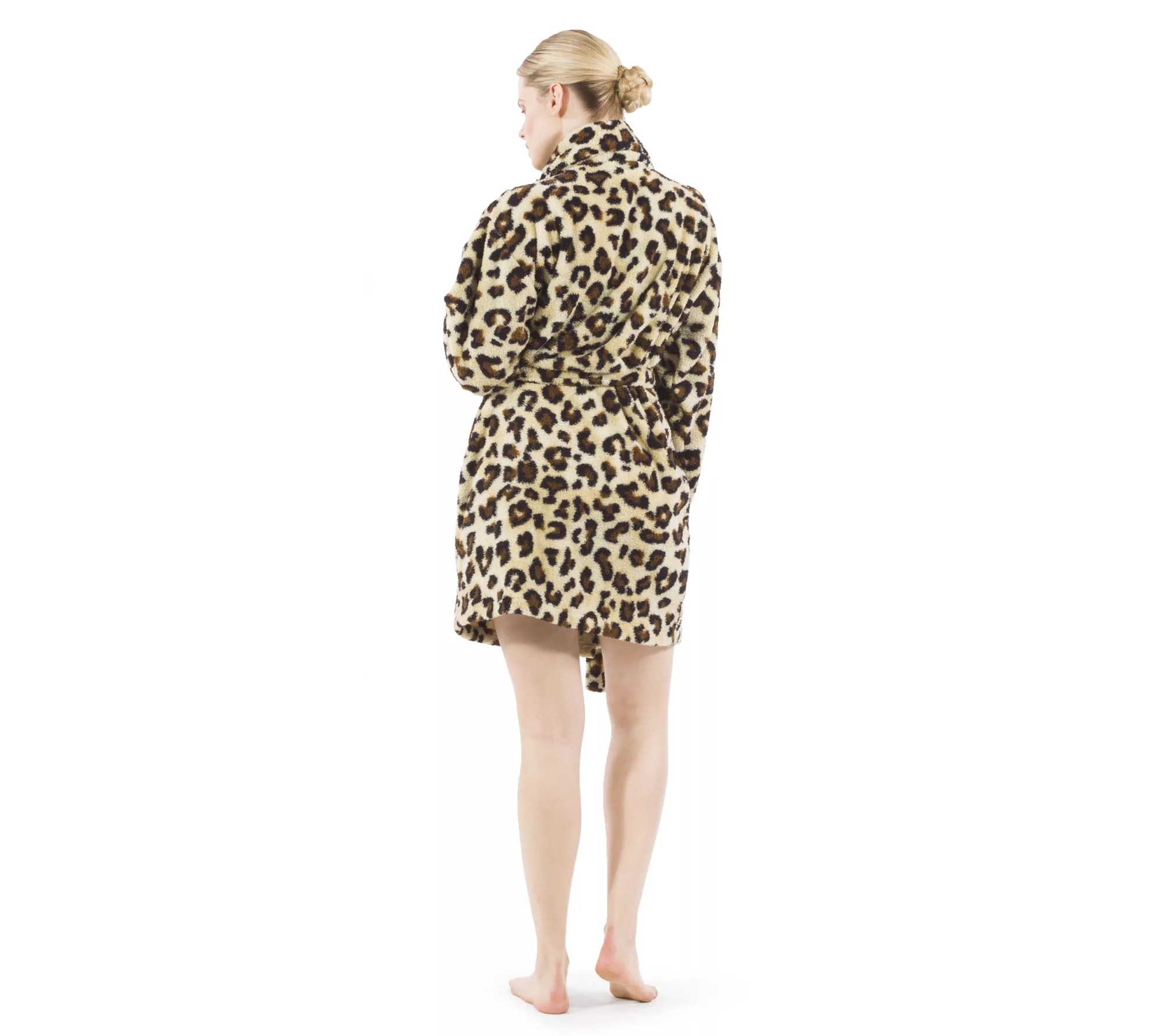 Linum Home Textiles Leopard Print Bathrobe