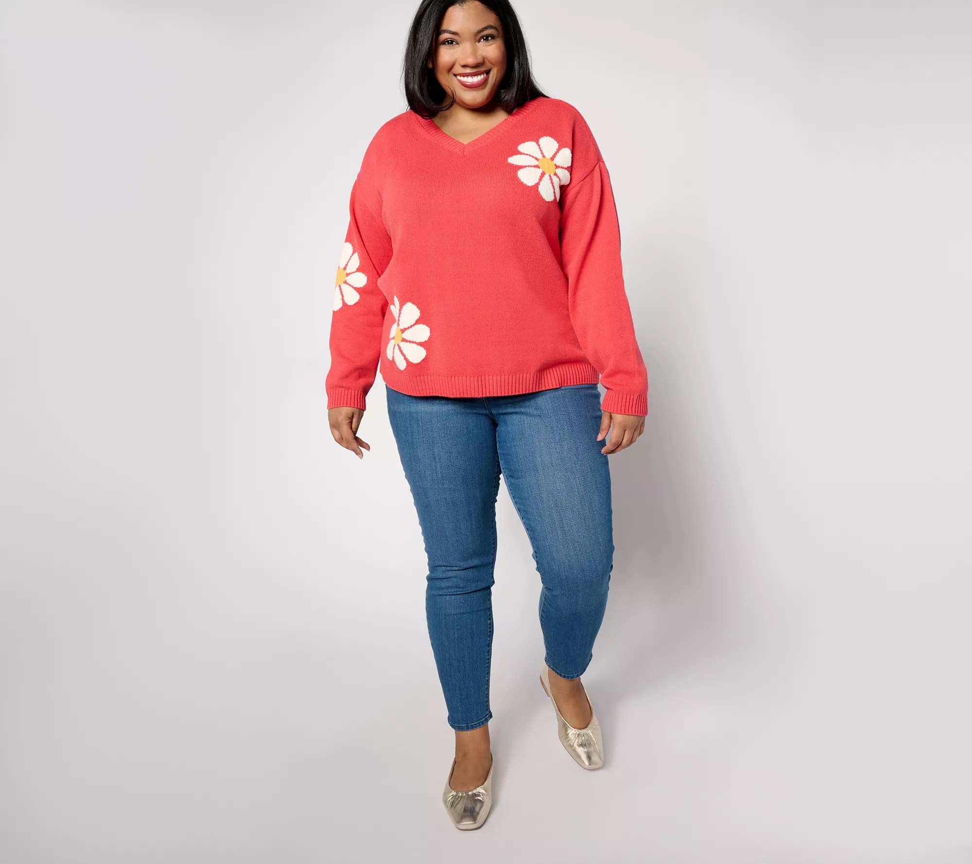 Peace Love World Garden Party Floral Sweater