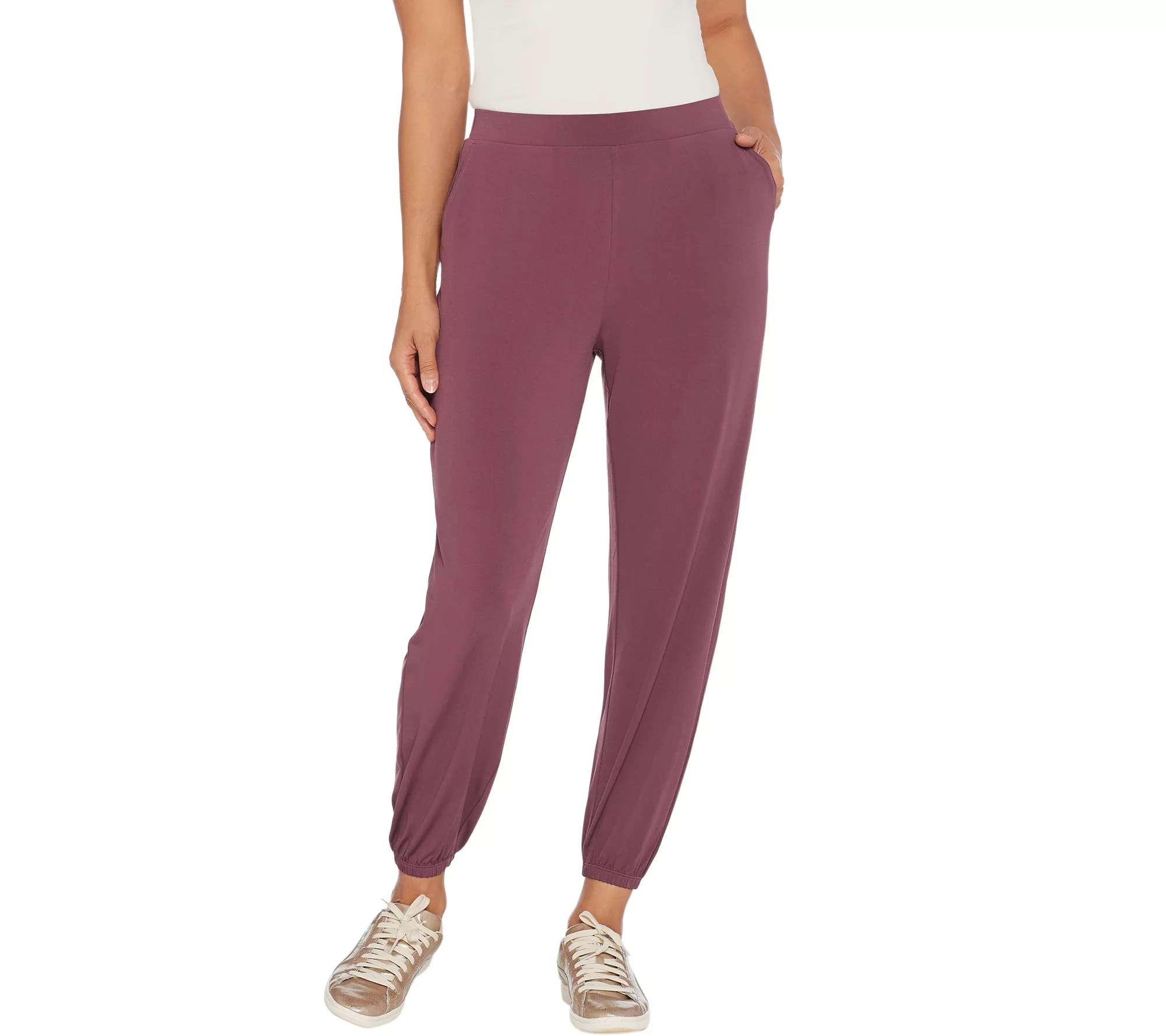 "As Is" Lisa Rinna Coll. Knit Cropped Jogger Pants