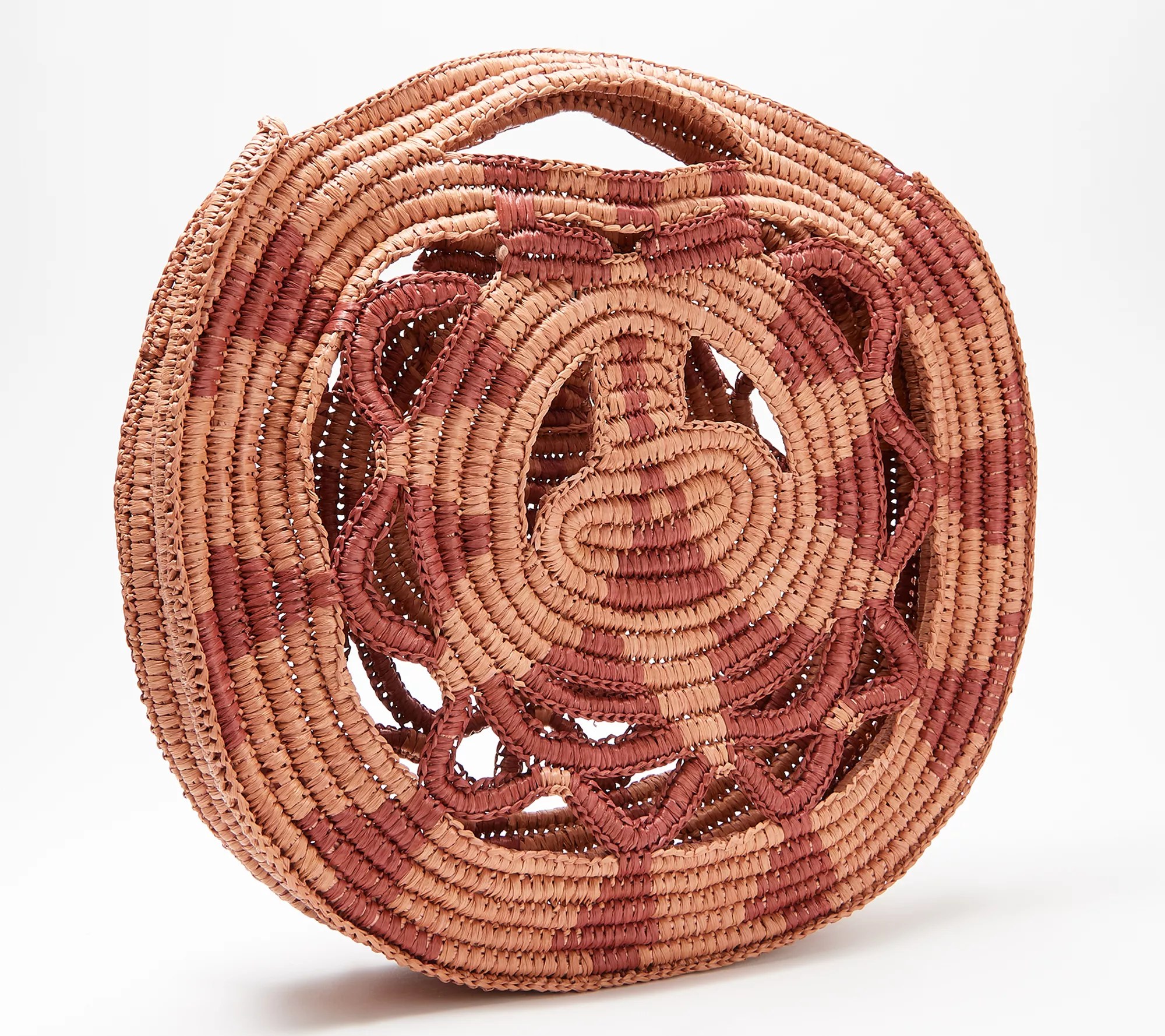Vince Camuto Circle Straw Bag with Top Handle Razo