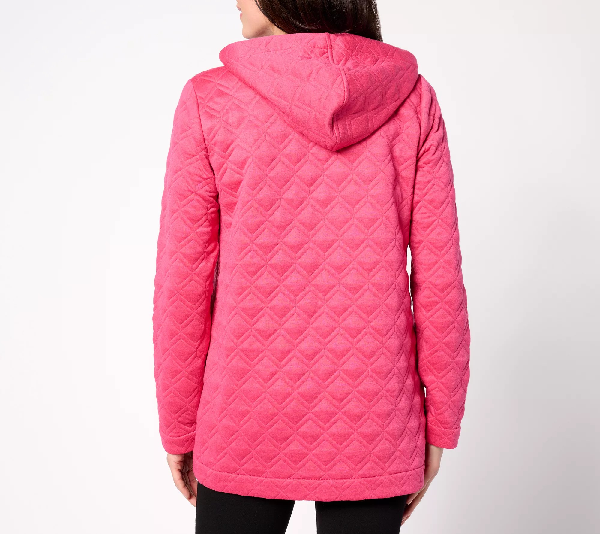 Susan Graver Weekend Regular Quilted Knit Zip Front Jacket