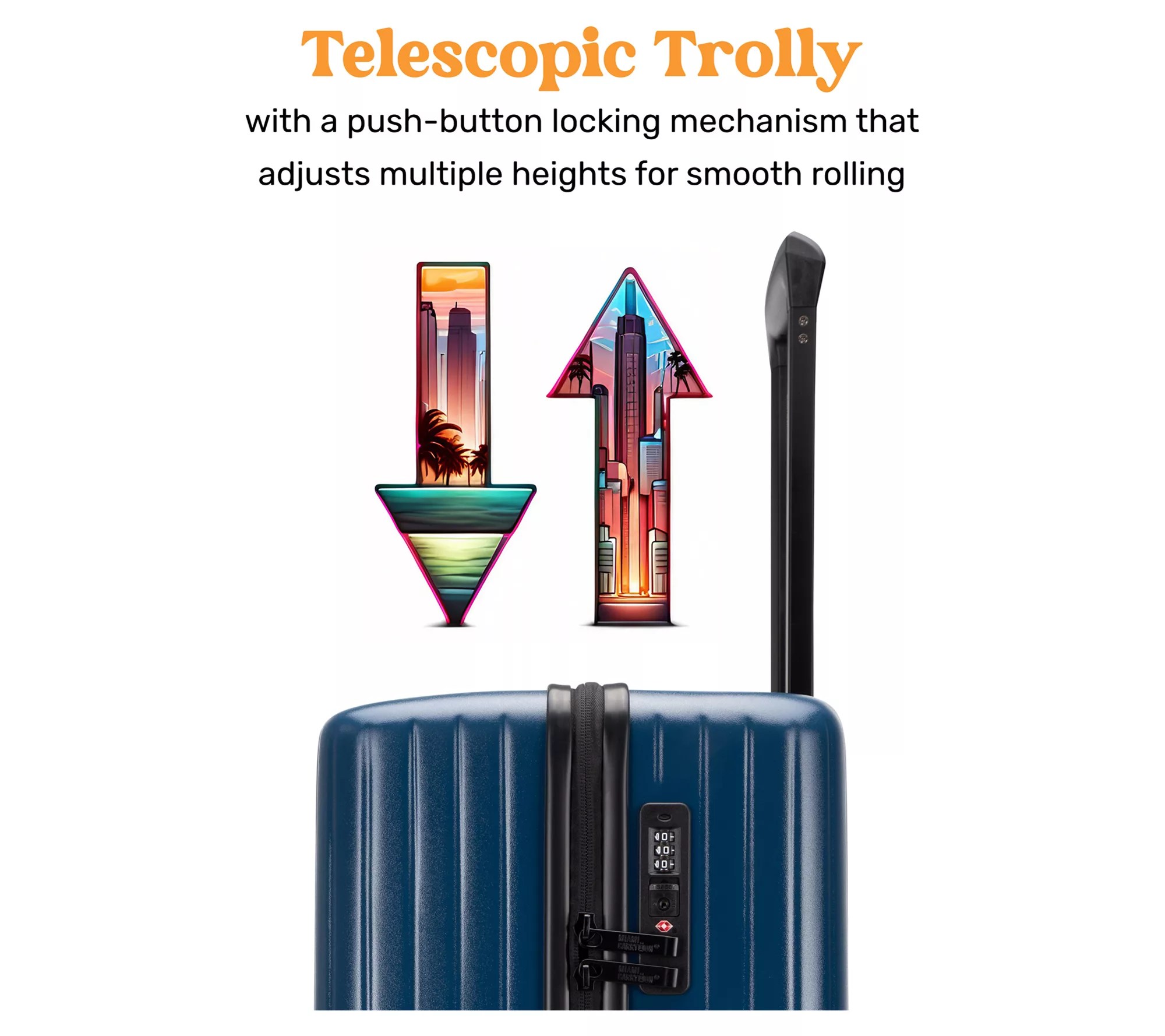 Miami CarryOn Ocean Polycarbonate 20" Spinner CarryOn