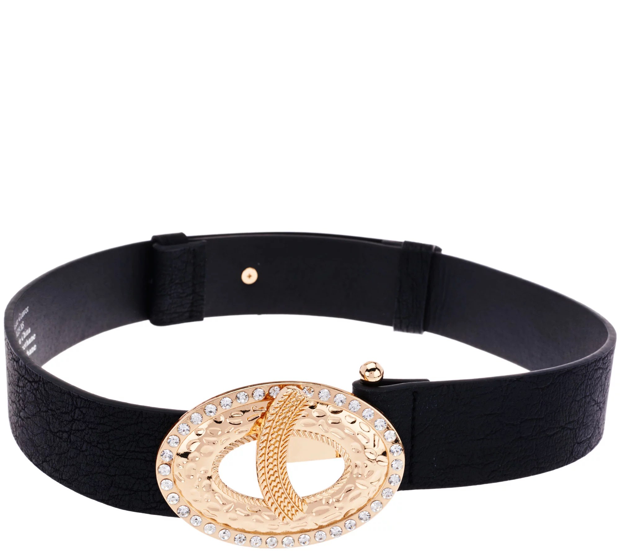 Susan Graver Belt with Rhinestone Buckle