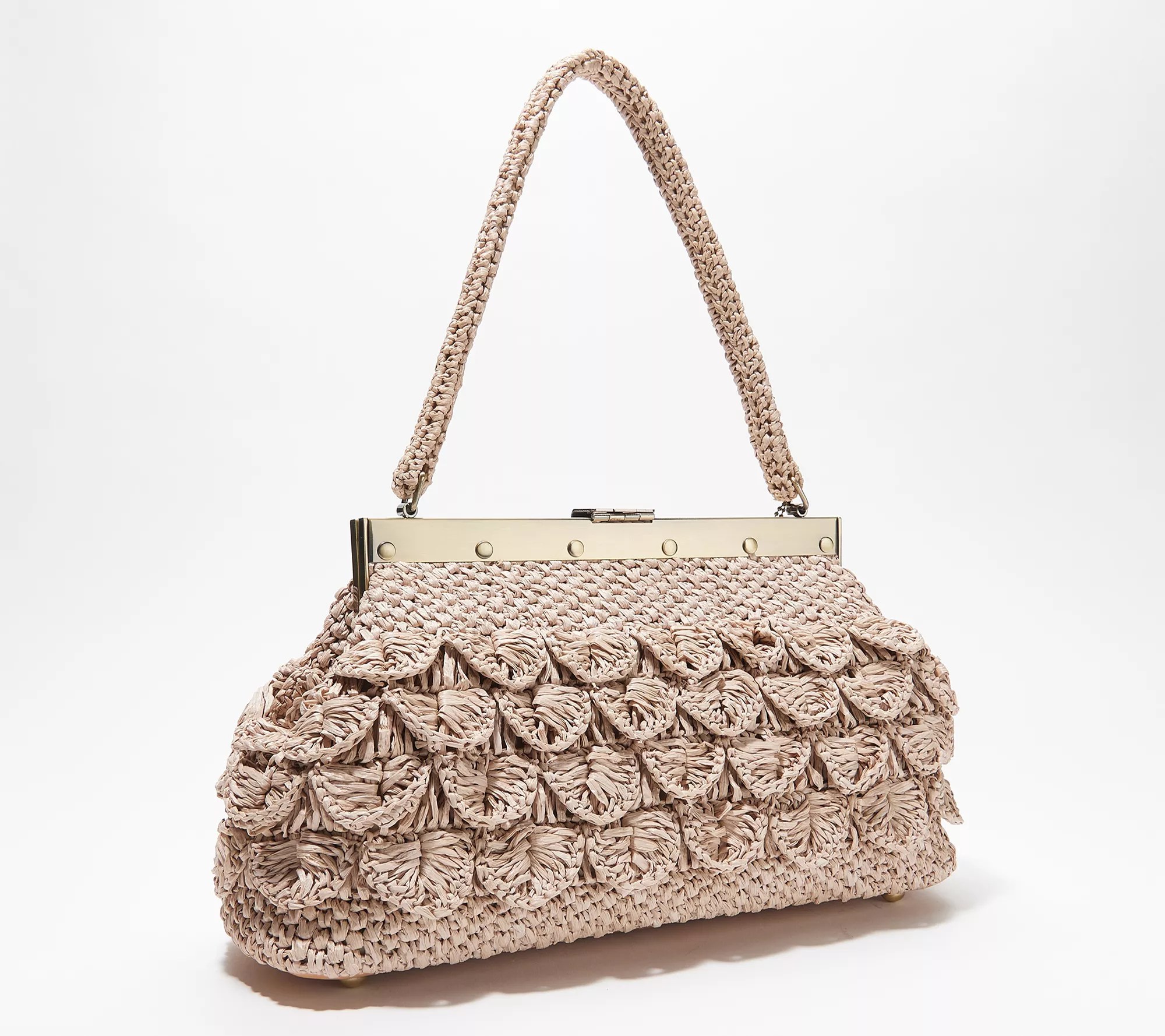 Patricia Nash Woven Raffia Ferrara Frame Bag