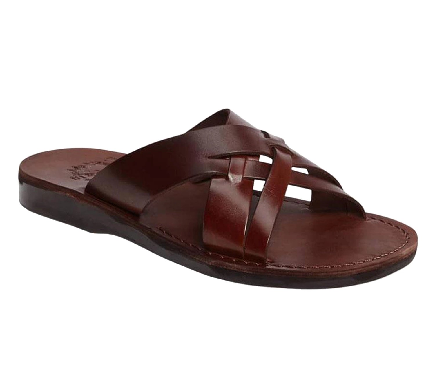 Jerusalem Sandals Men's Leather Woven Strap Sandals Jesse